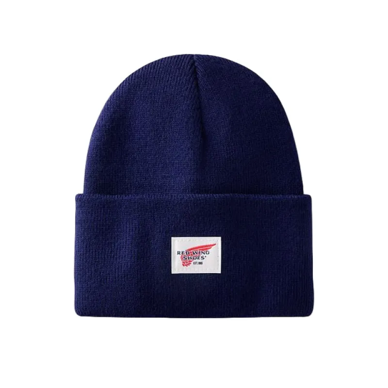 Logo Knit Beanie Hat - Navy 97478 made by Red Wing Shoes