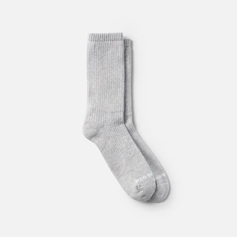 Cushion Crew Socks Grey 97671 made by Red Wing Shoes