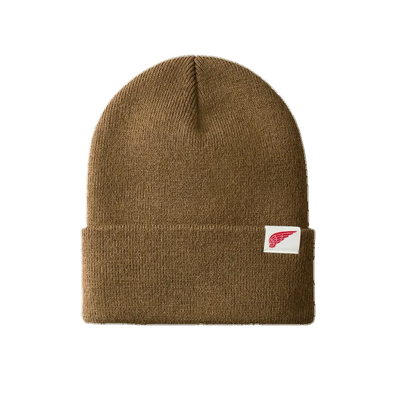 Logo Knit Beanie - Coyote Brown 98064 made by Red Wing Shoes