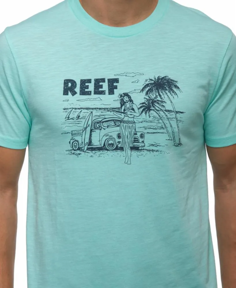 Reef Apparel Men HULAGIRLY GRAPHIC TEE ARUBA BLUE sold by Reef product image thumbnail 3