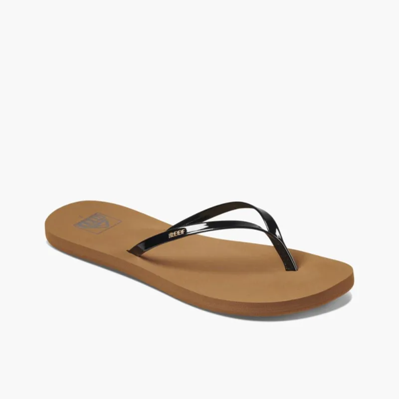 Reef Women BLISS NIGHTS BLACK PATENT/TAN sold by Reef