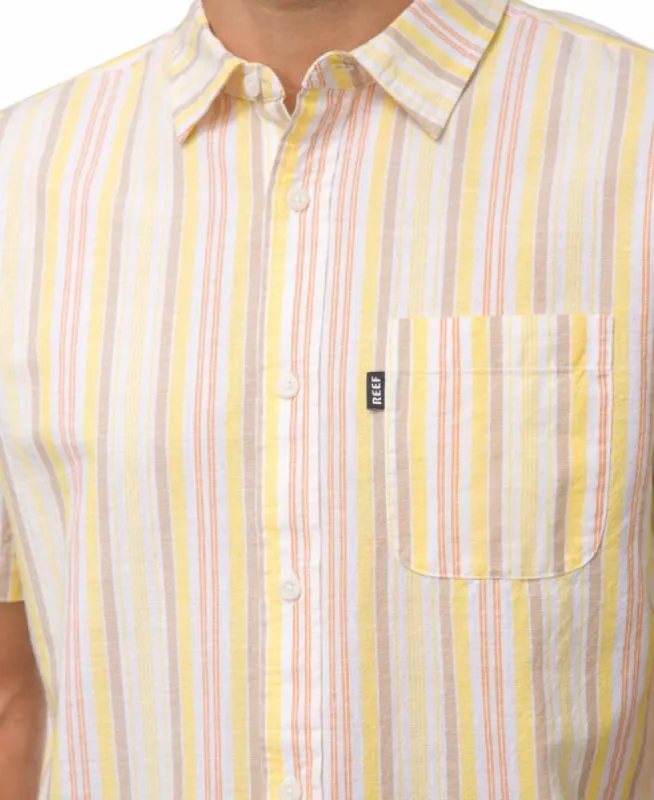 Reef Apparel Men LENNOX S/S WVN SULPHUR sold by Reef
