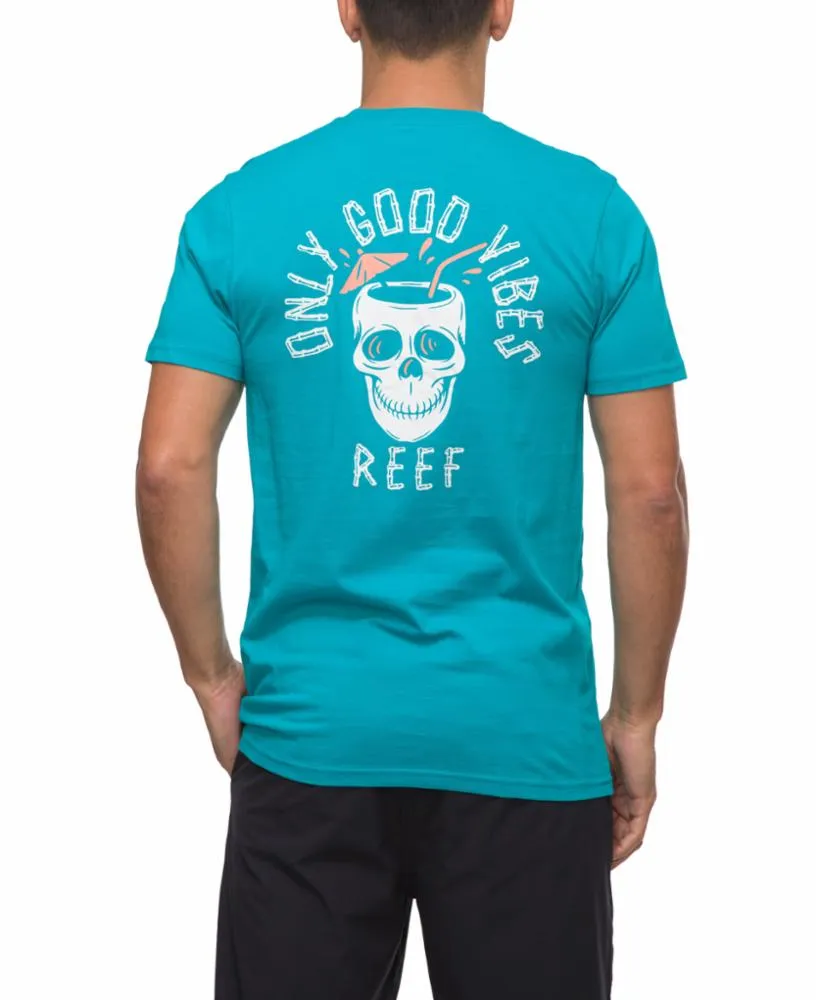 Reef Apparel Men TROPISKULL TEE GRAPHIC TEE TILE BLUE sold by Reef product image thumbnail 2