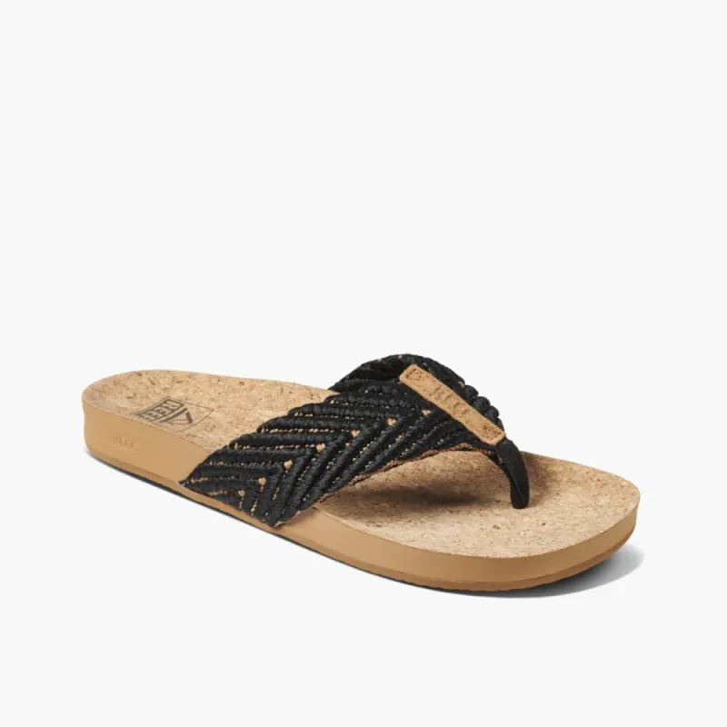 Reef Women REEF CUSHION STRAND BLACK/NATURAL sold by Reef
