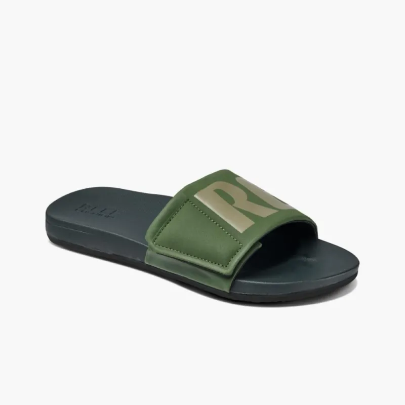 Reef Men CUSHION SLIDE OLIVE GREY LOGO sold by Reef