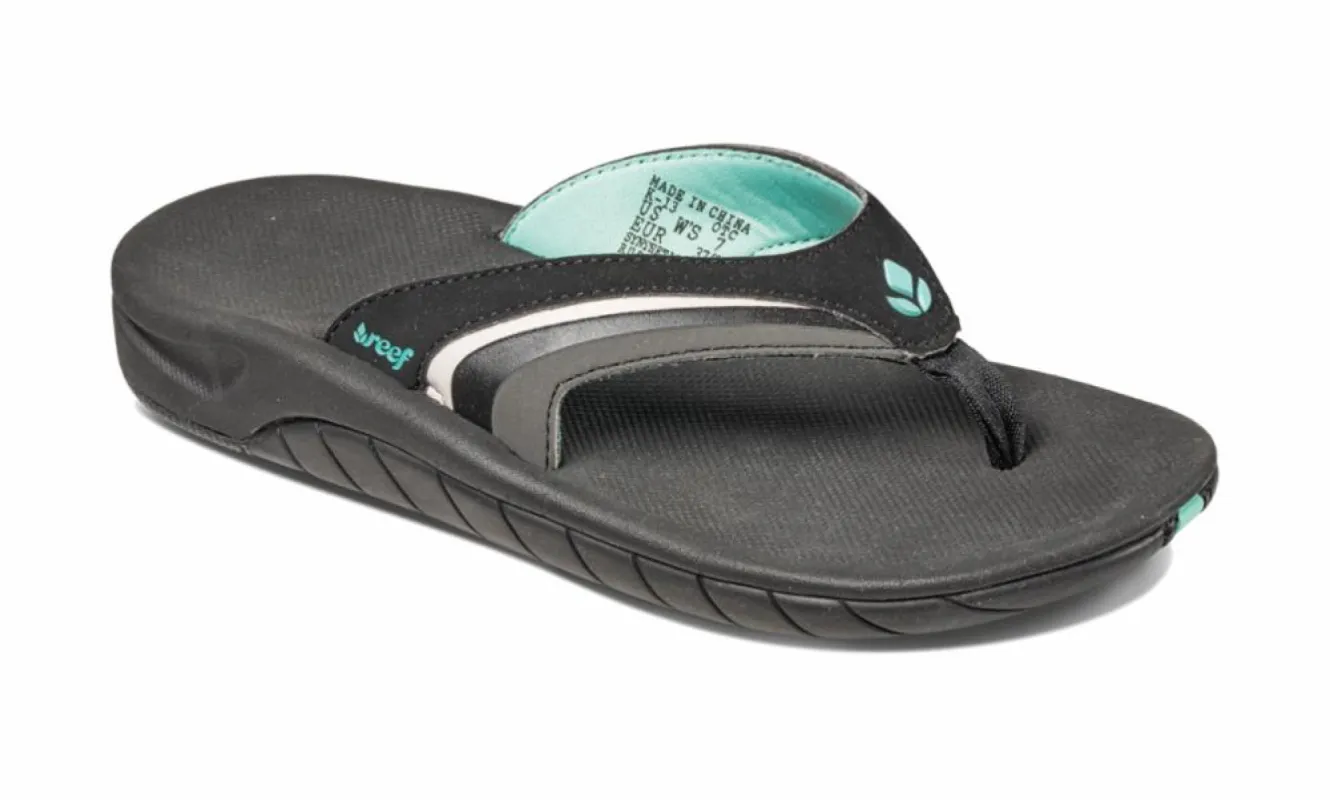 Reef Women GIRLS SLAP 3 BLACK/BLACK/AQU sold by Reef