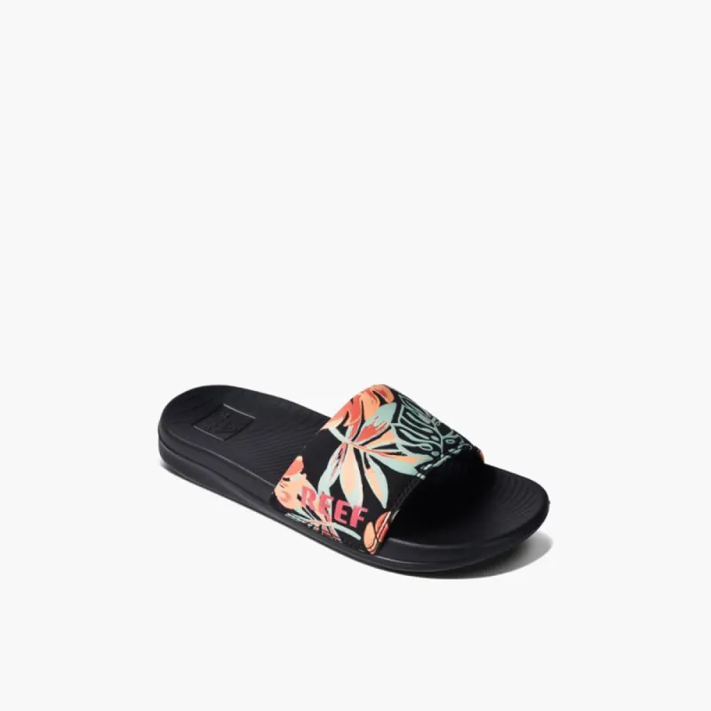 Reef Women REEF ONE SLIDE BLACK MONSTERA sold by Reef