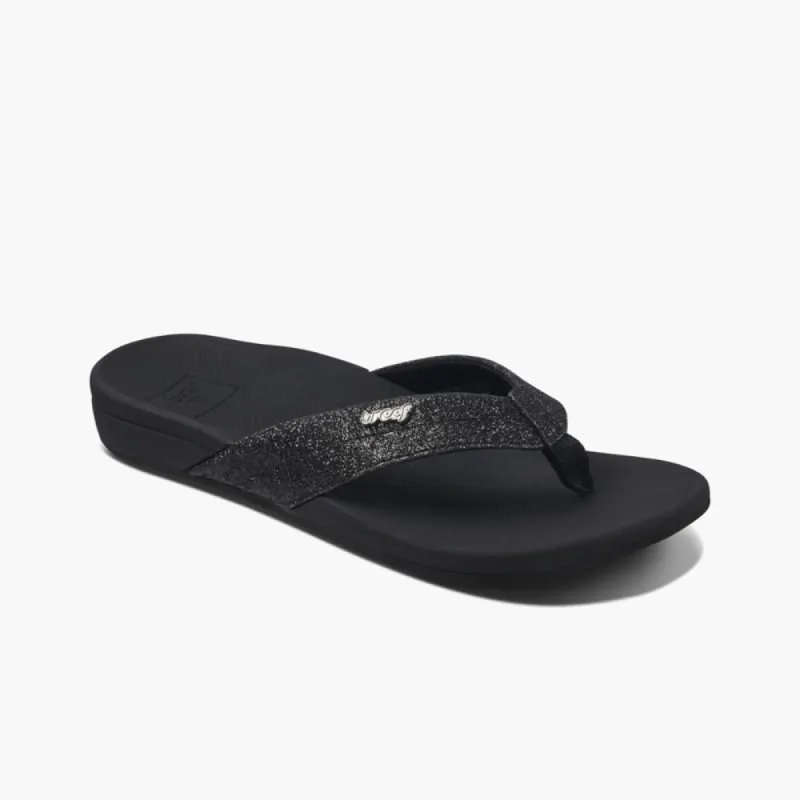 Reef Women REEF ORTHO-SPRING BLACK/BLACK GLITTER sold by Reef