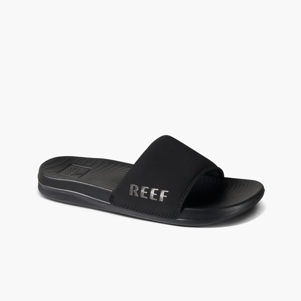 Reef Women REEF ONE SLIDE BLACK SILVER sold by Reef