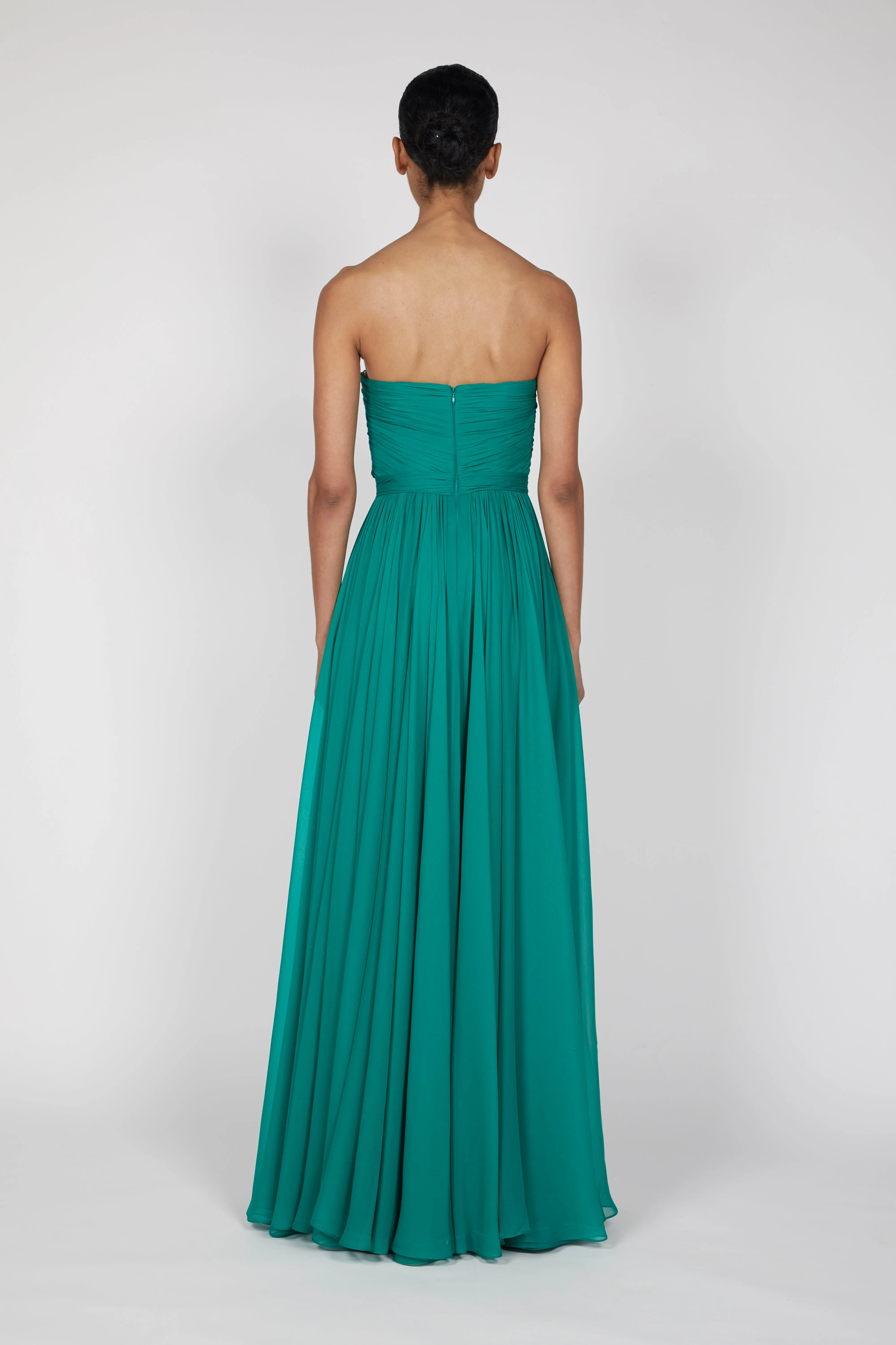 SILK CHIFFON A-LINE GOWN (PRE-ORDER 12 WEEKS DELIVERY) sold by Reem Acra product image thumbnail 4
