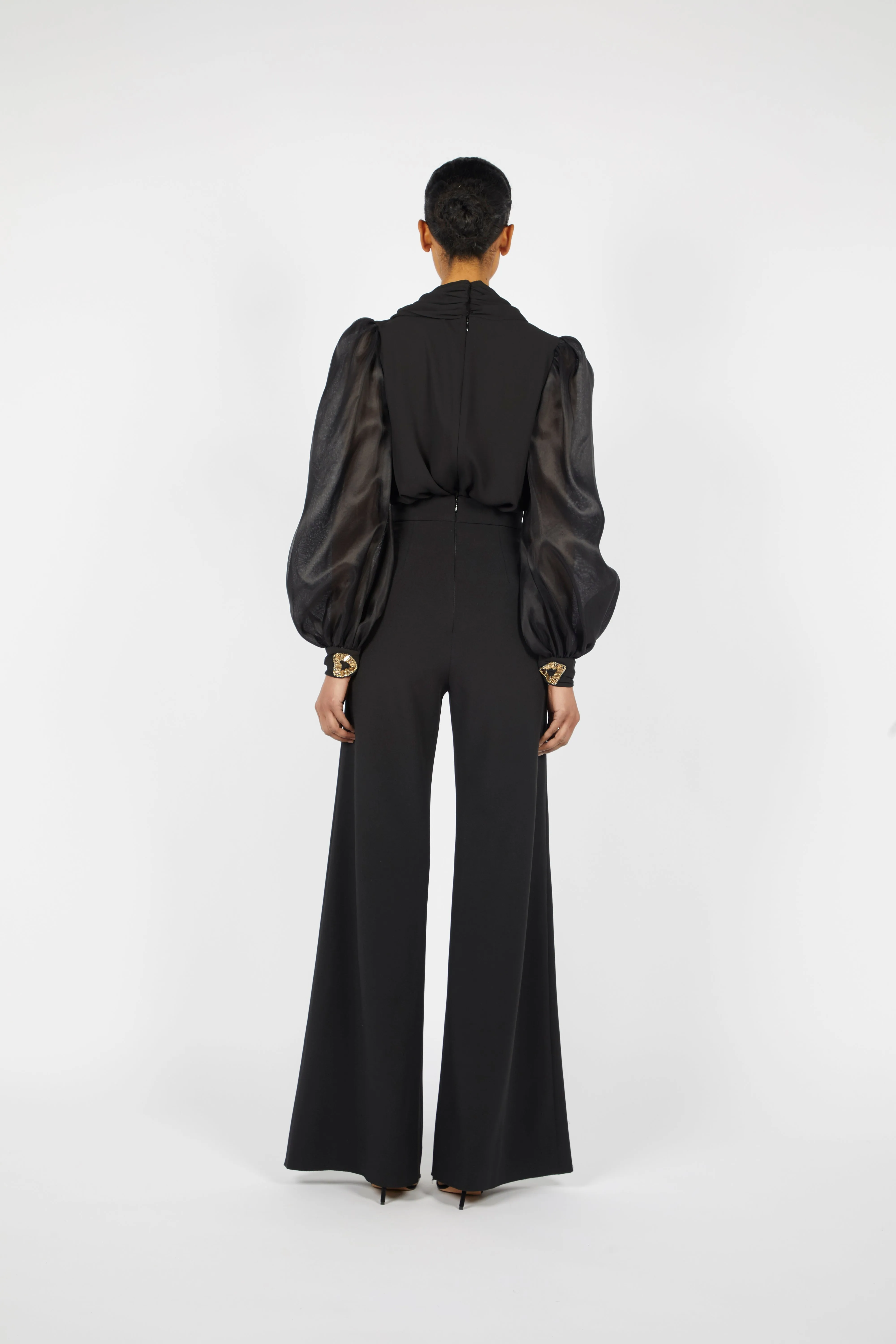 HIGH WAISTED HEAVY CREPE TROUSER sold by Reem Acra product image thumbnail 2