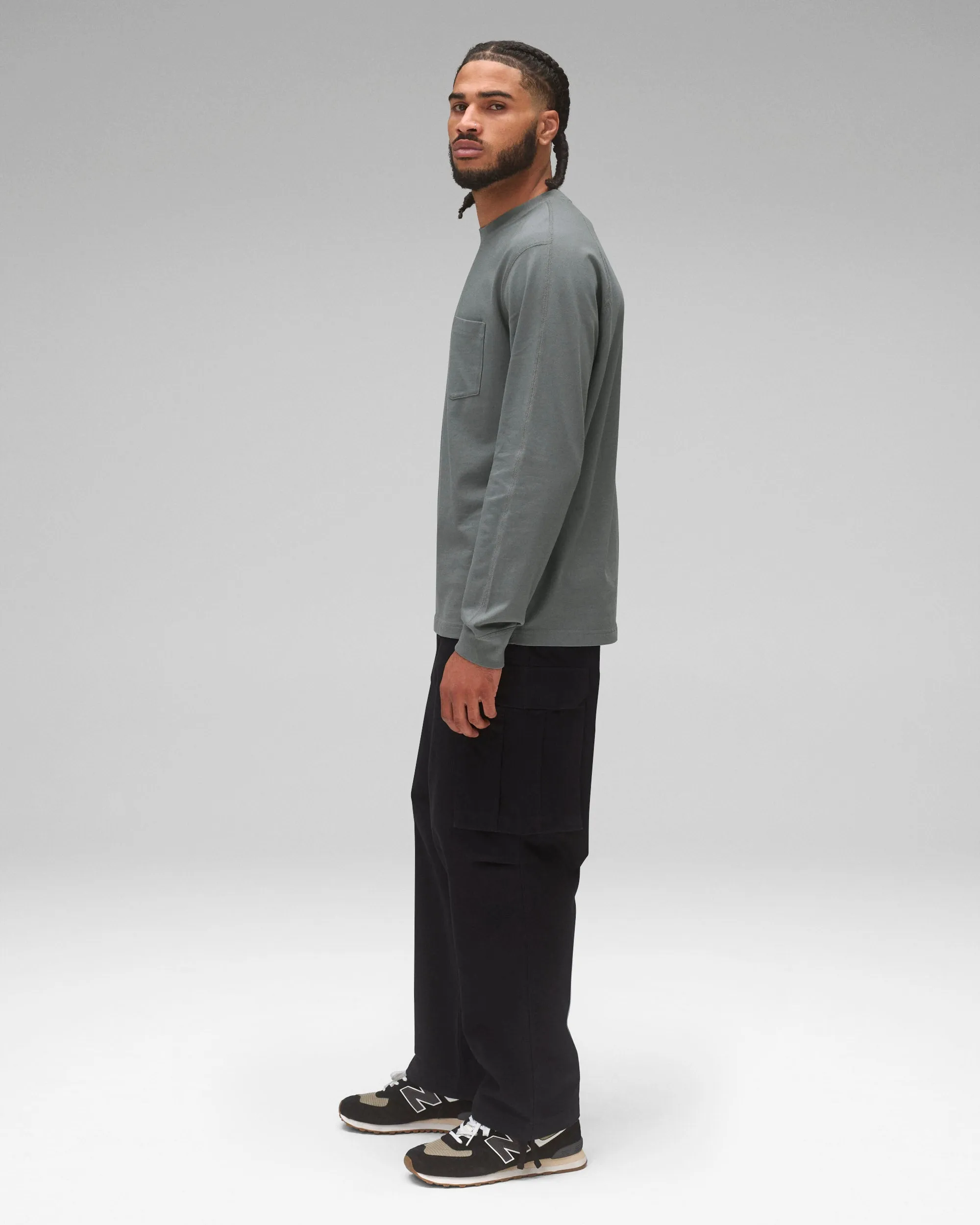 Midweight Jersey Standard Pocket Long Sleeve sold by Reigning Champ product image thumbnail 4