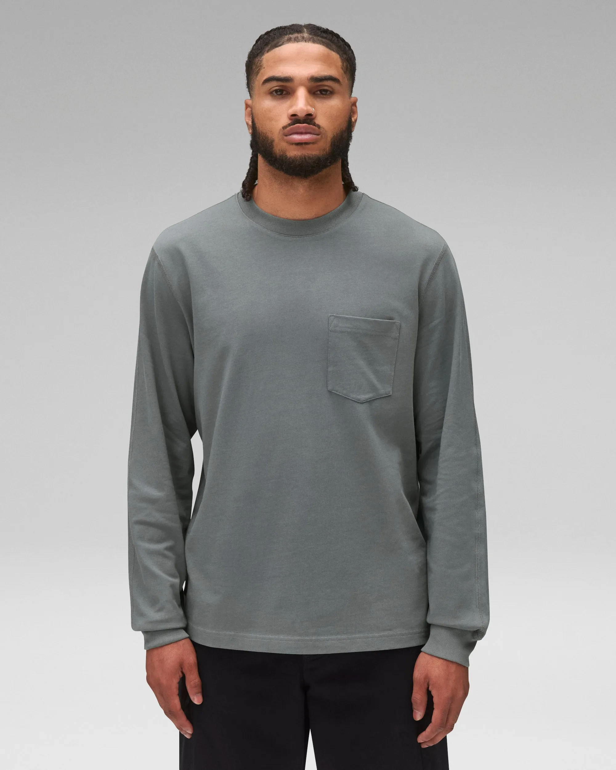 Midweight Jersey Standard Pocket Long Sleeve sold by Reigning Champ product image thumbnail 2