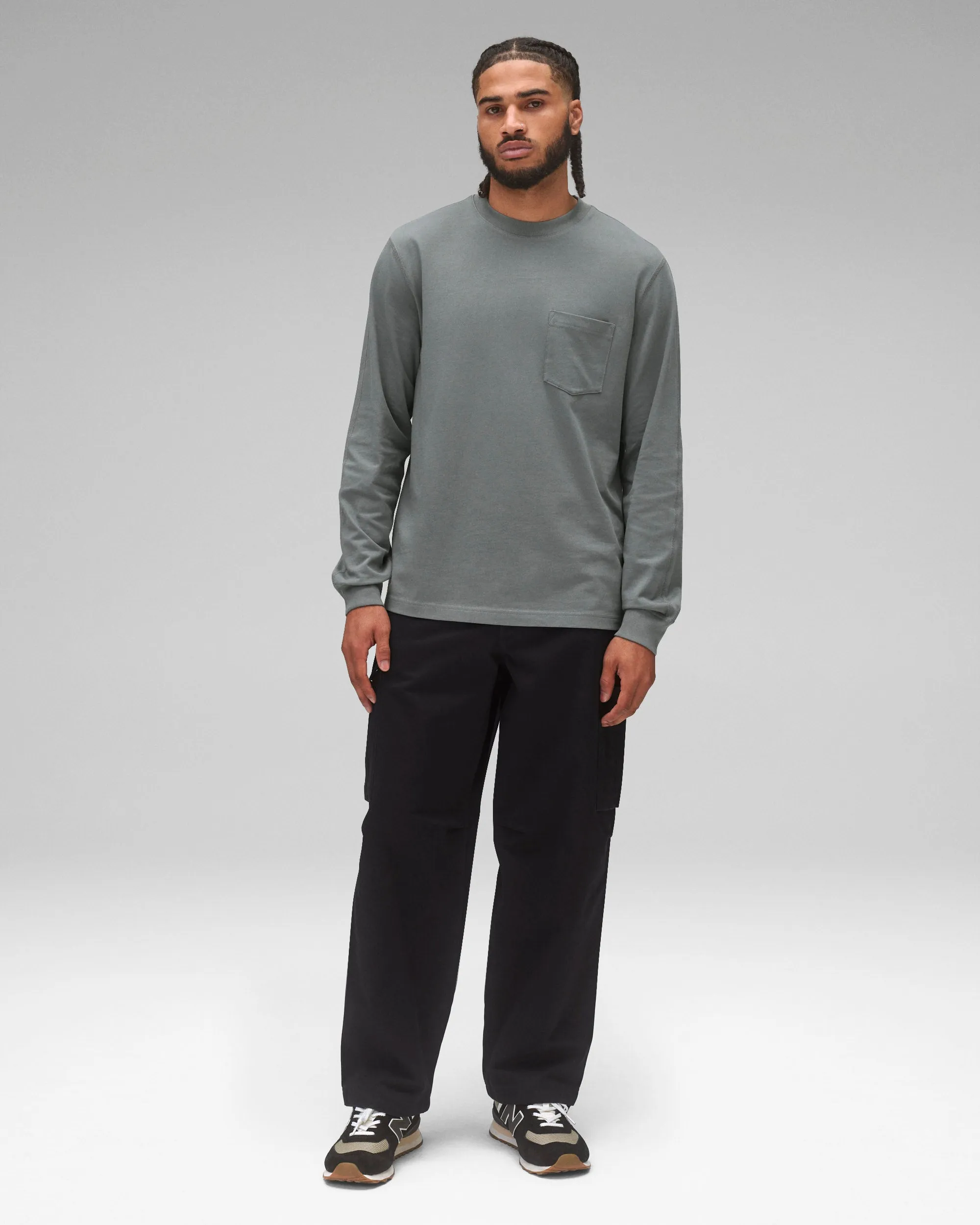 Midweight Jersey Standard Pocket Long Sleeve sold by Reigning Champ product image thumbnail 3