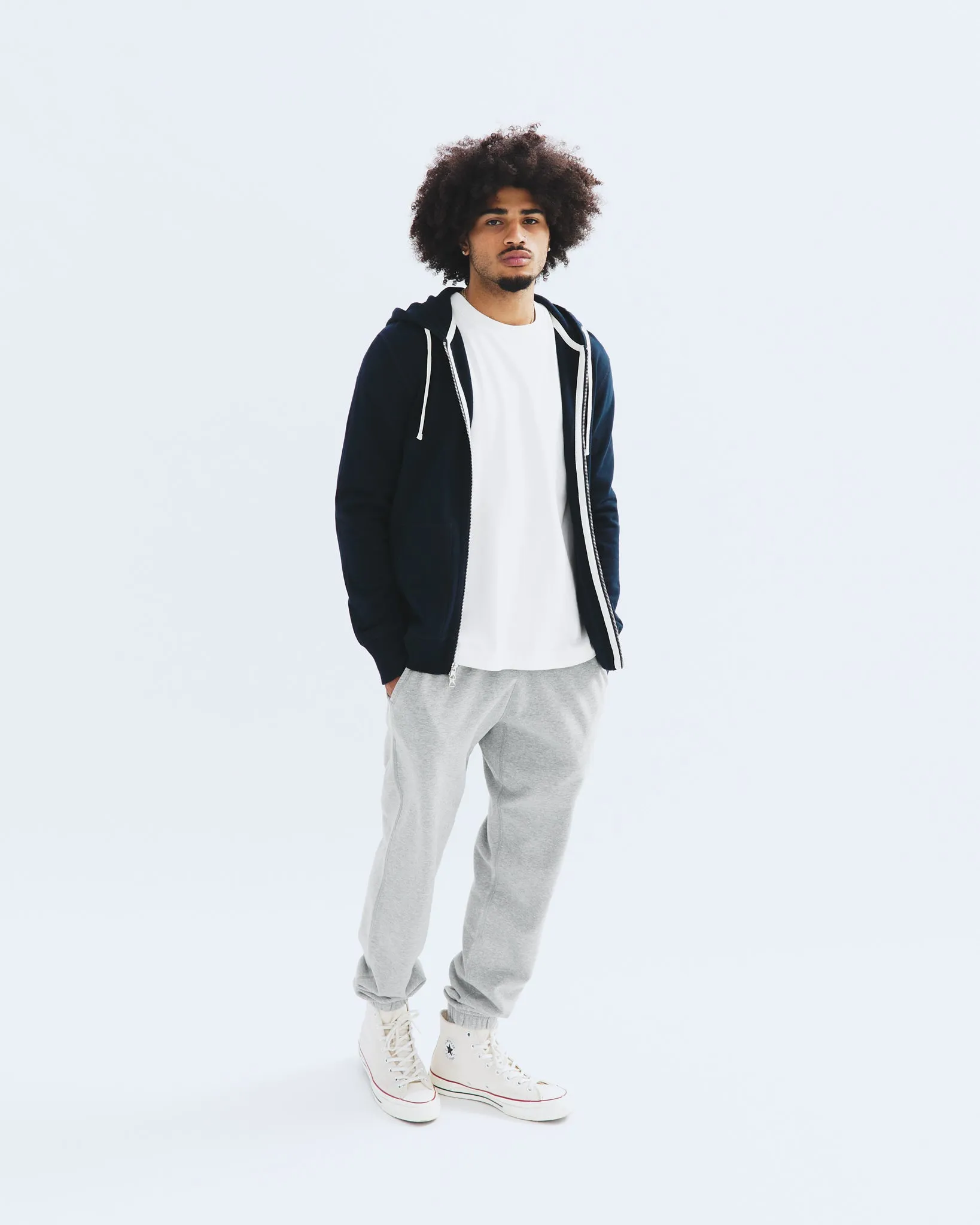 Midweight Terry Slim Zip Hoodie sold by Reigning Champ product image thumbnail 3