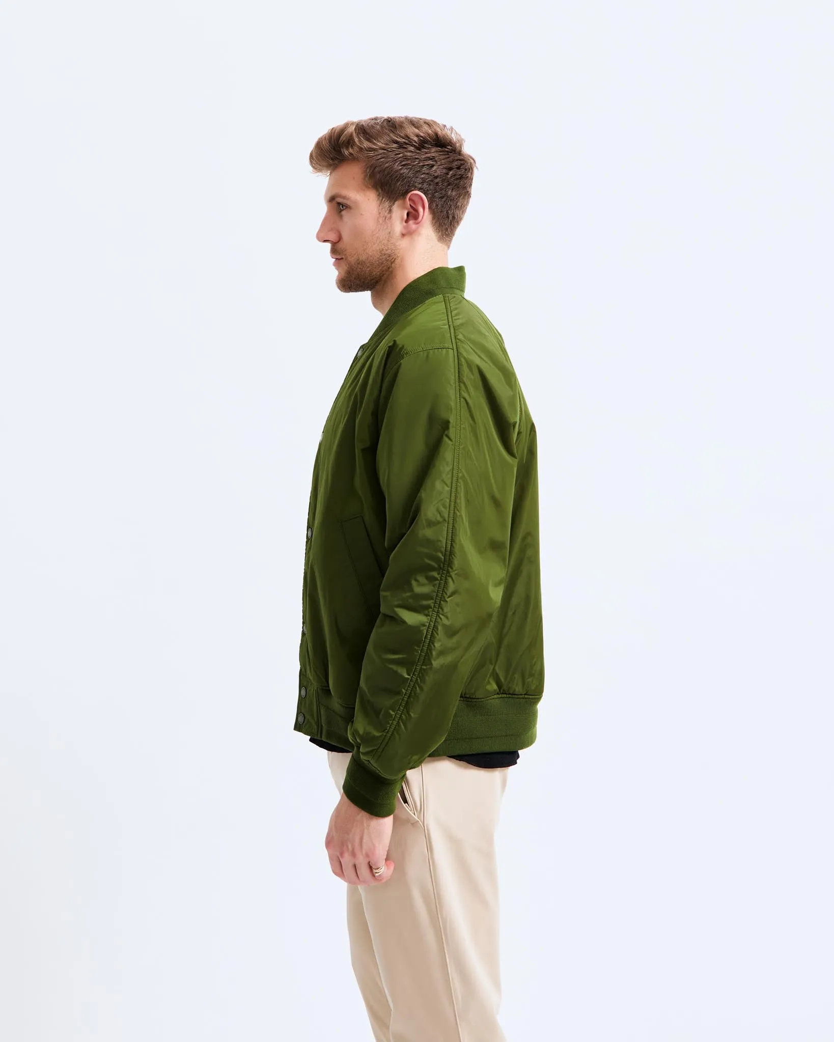 Econyl Satin Nylon Stadium Jacket - Vault sold by Reigning Champ product image thumbnail 3