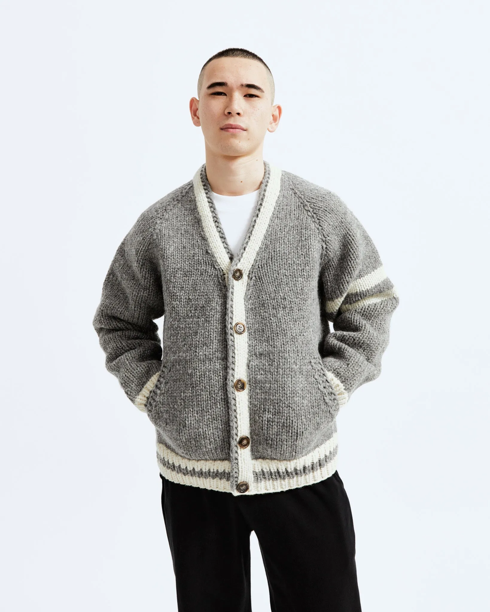 Handknit Collegiate Sweater sold by Reigning Champ product image thumbnail 2