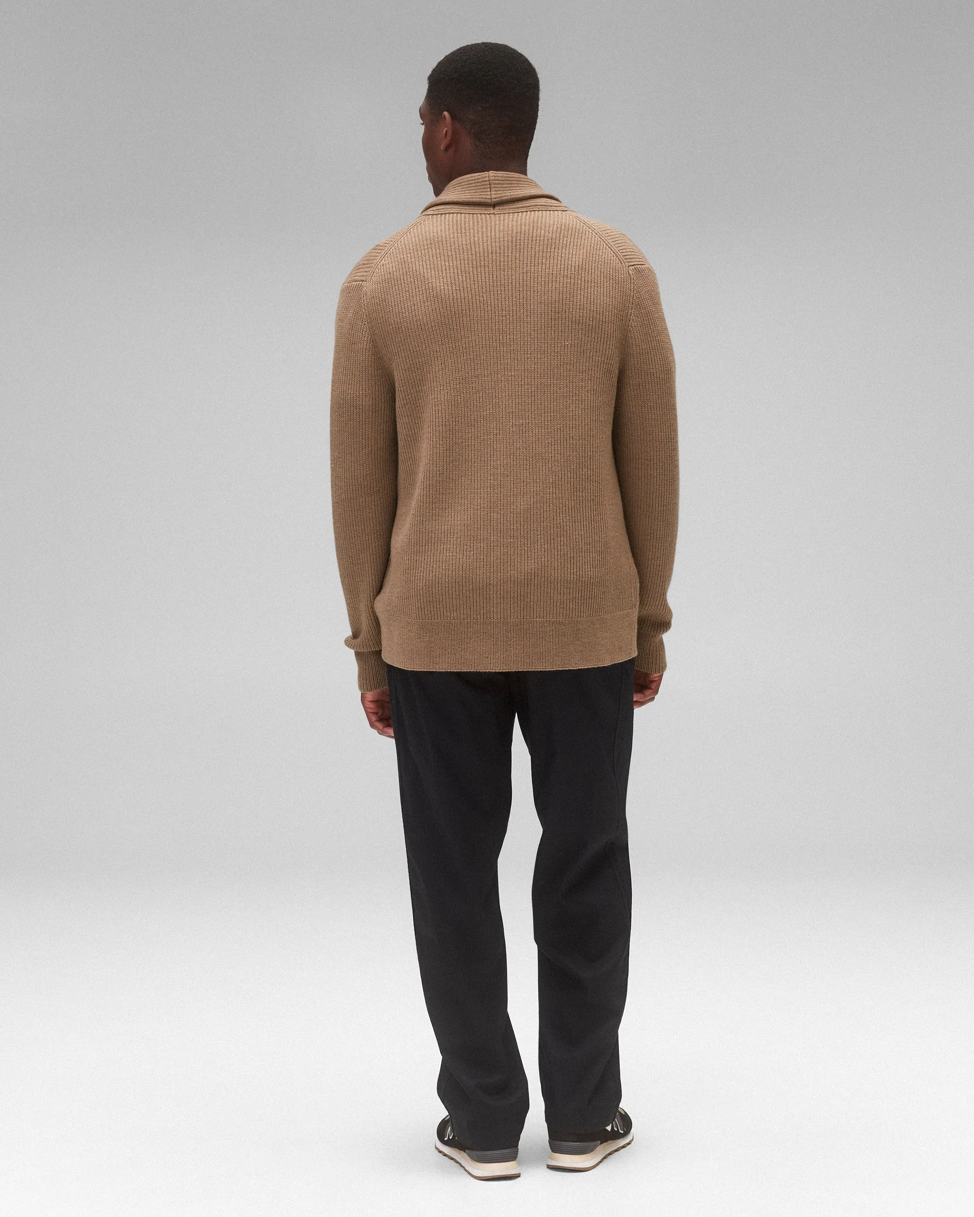 Merino Rib Vinnie Shawl Cardigan sold by Reigning Champ product image thumbnail 5