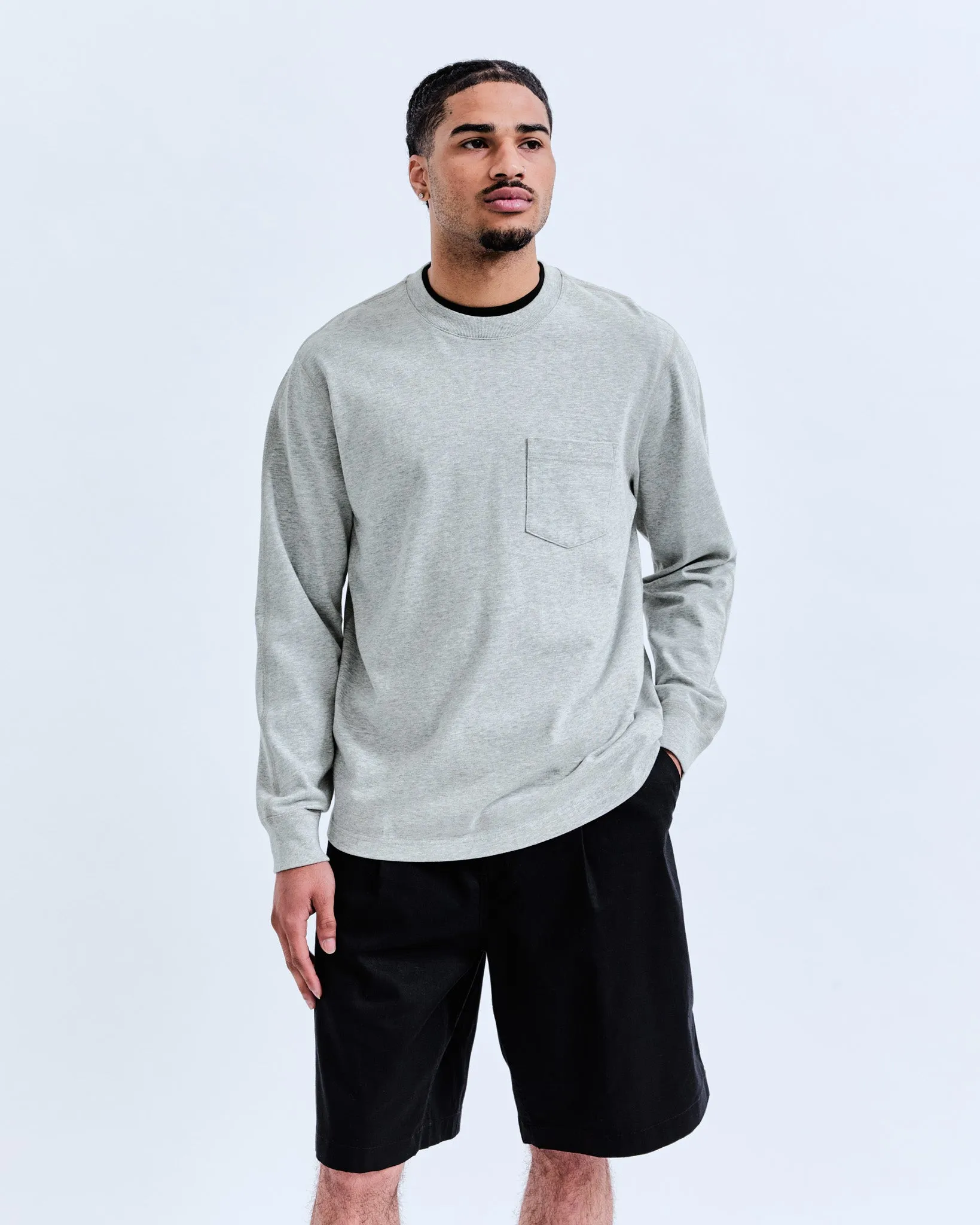 Midweight Jersey Standard Pocket Long Sleeve sold by Reigning Champ product image thumbnail 2