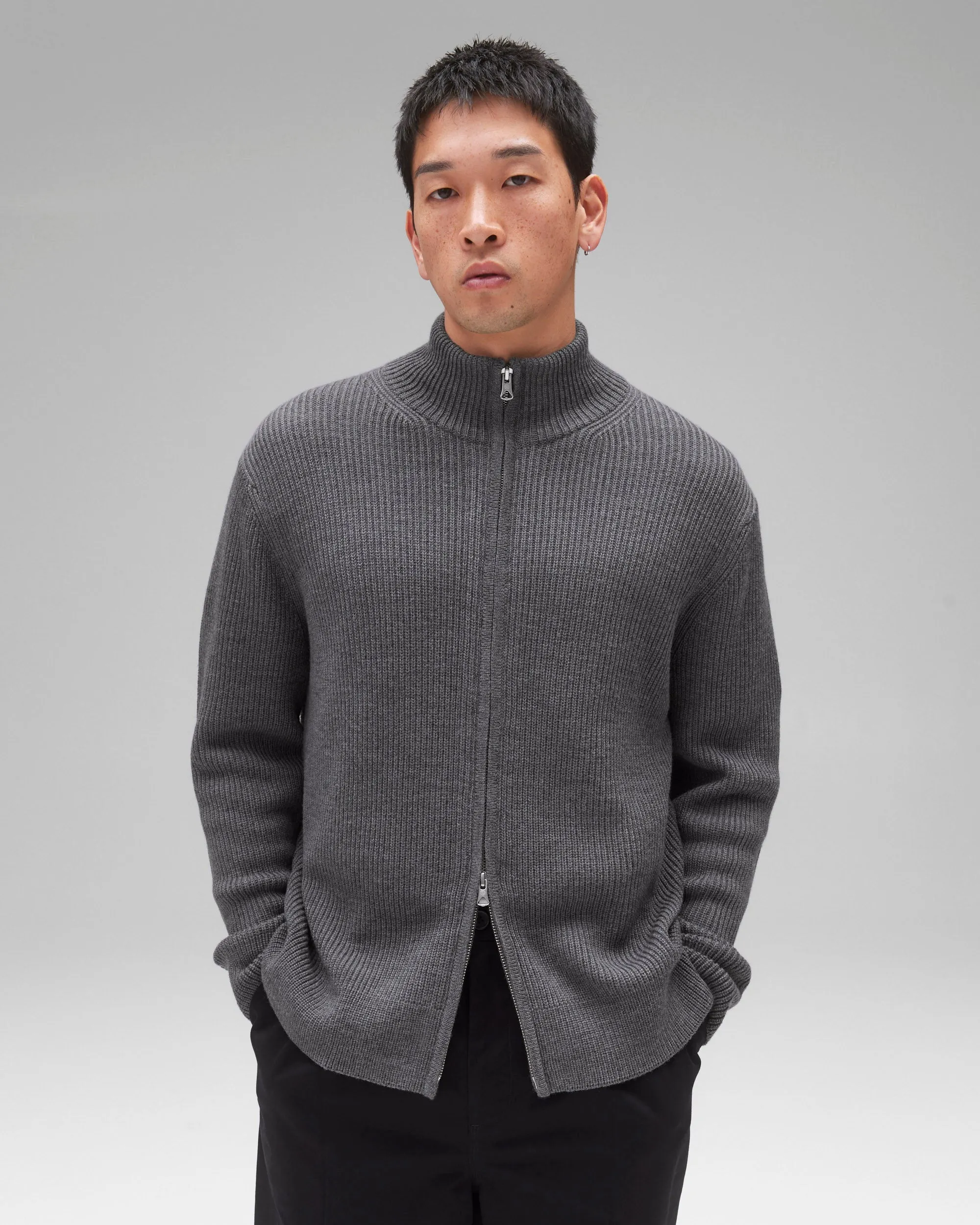 Merino Rib Vinnie Track Jacket sold by Reigning Champ product image thumbnail 2