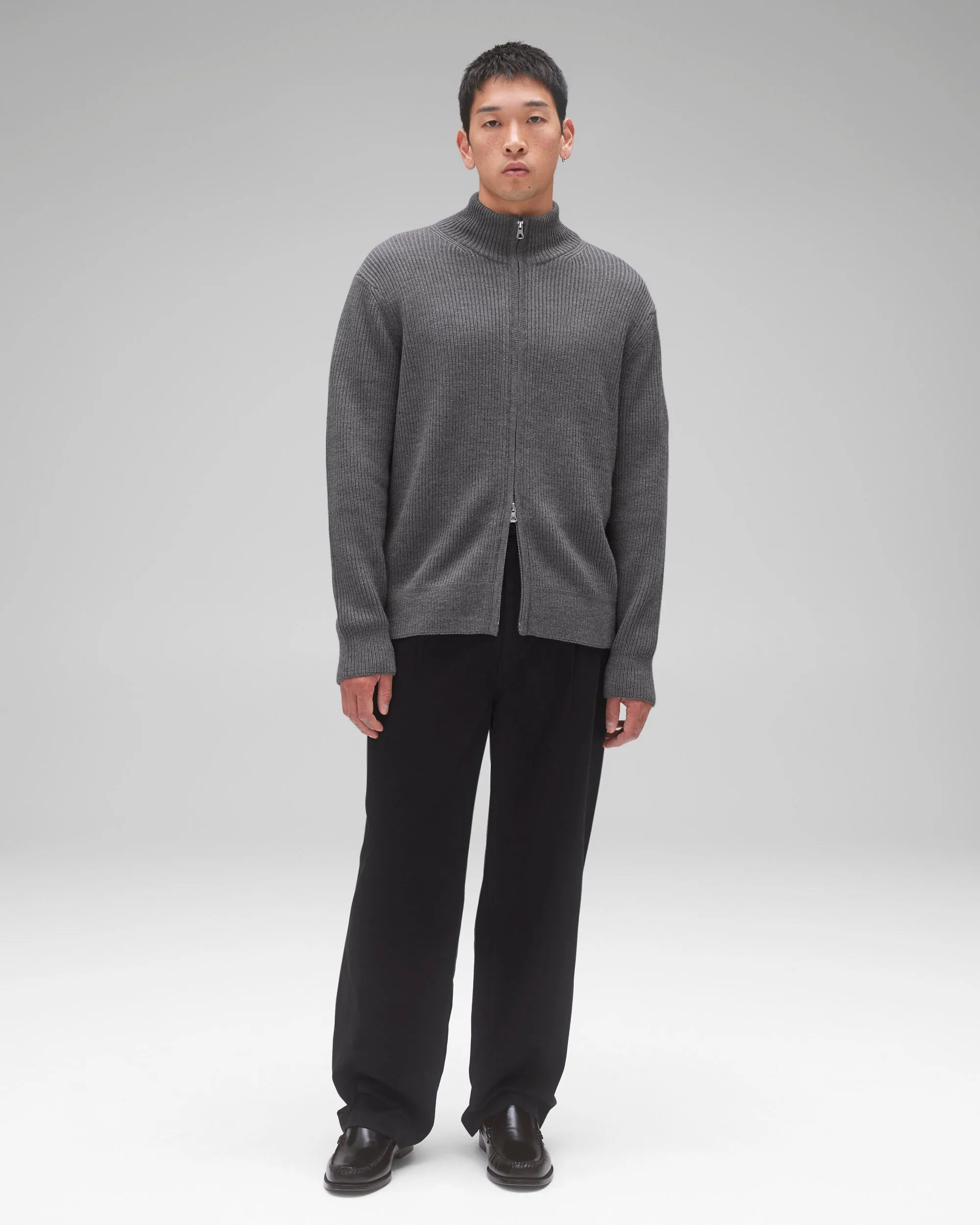 Merino Rib Vinnie Track Jacket sold by Reigning Champ product image thumbnail 3