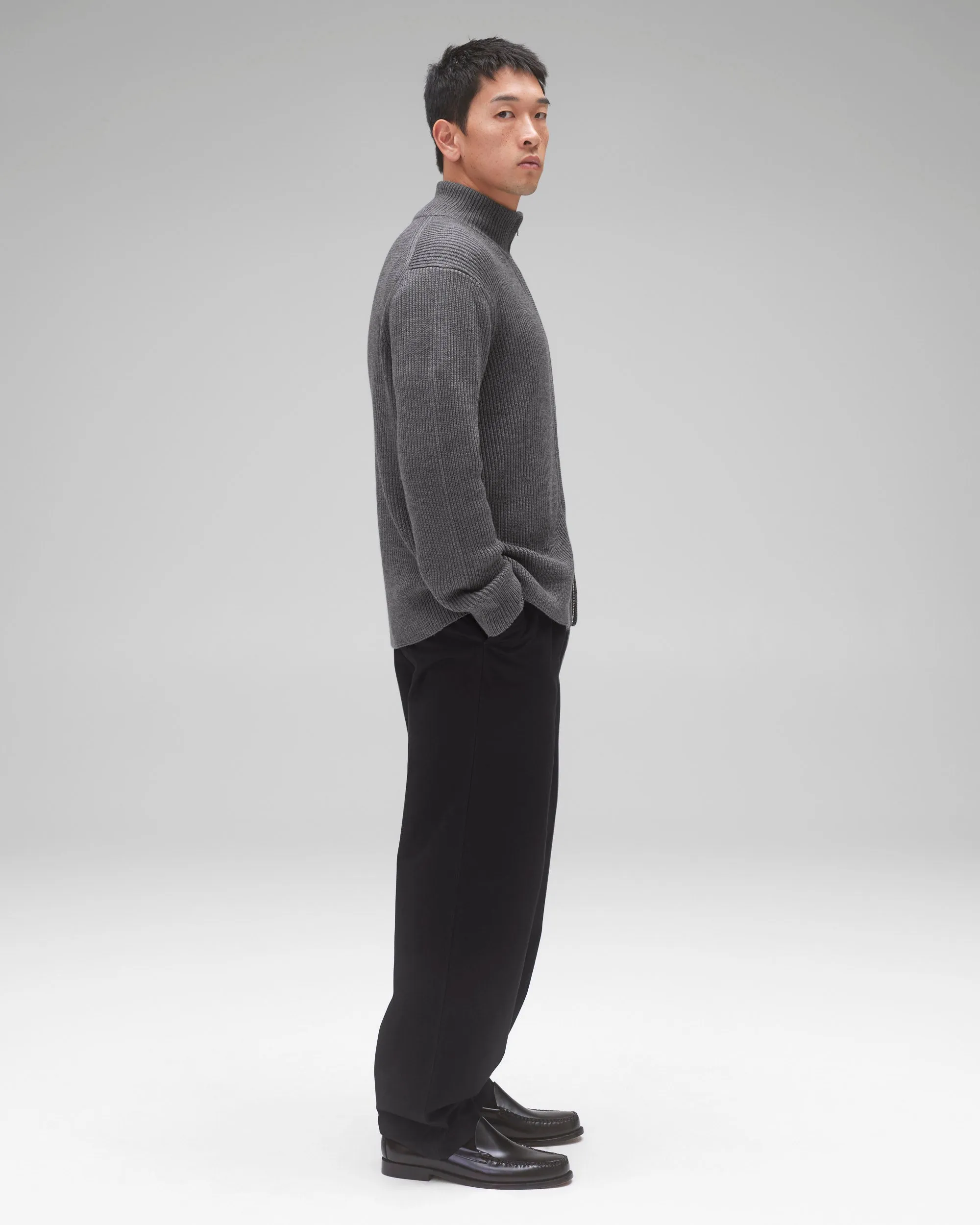 Merino Rib Vinnie Track Jacket sold by Reigning Champ product image thumbnail 4