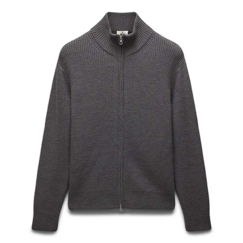 Merino Rib Vinnie Track Jacket sold by Reigning Champ