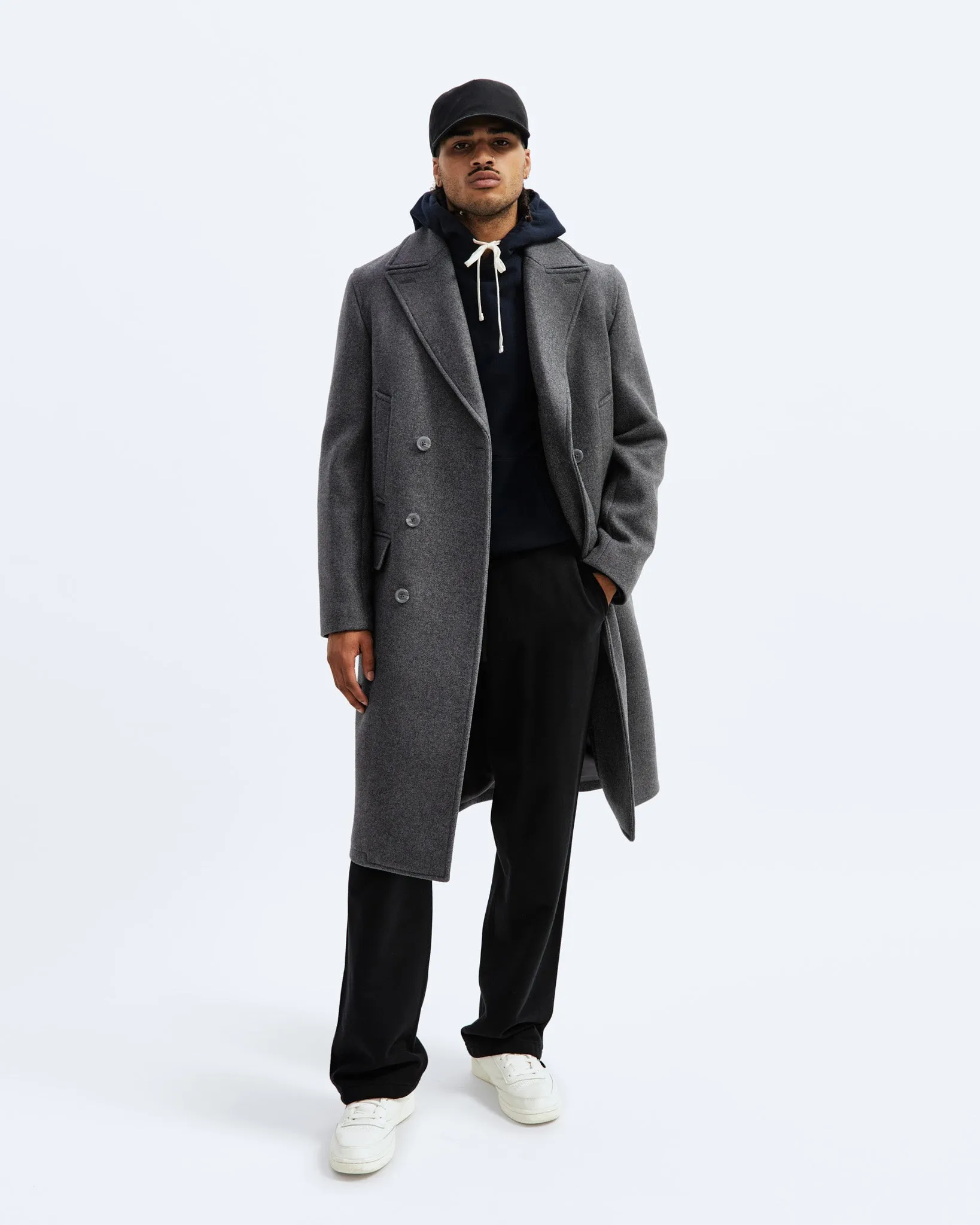Melton Wool Polo Coat sold by Reigning Champ product image thumbnail 2