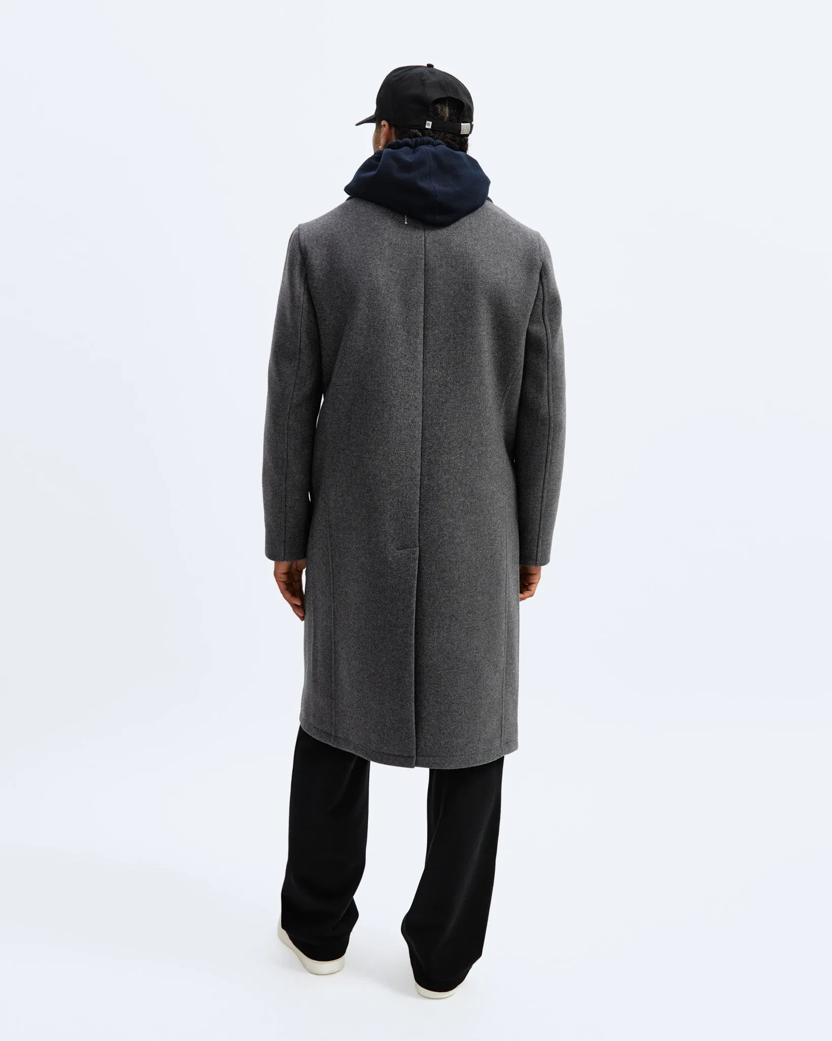 Melton Wool Polo Coat sold by Reigning Champ product image thumbnail 4