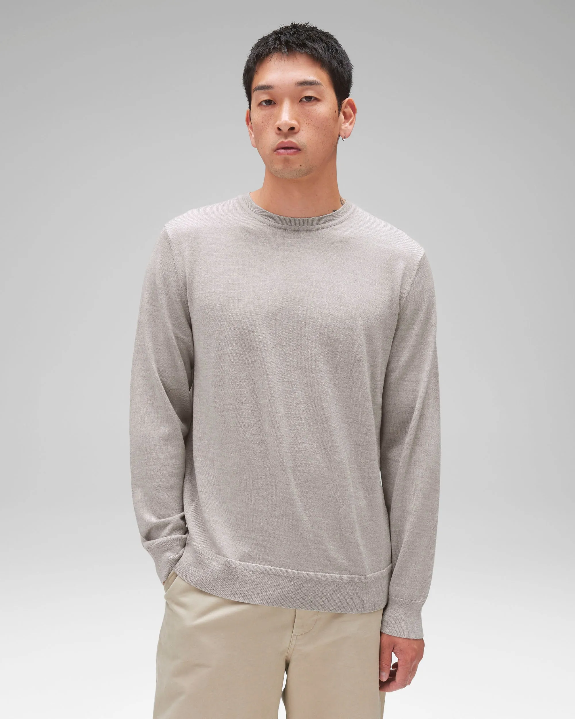 Lightweight Merino Harry Crewneck sold by Reigning Champ product image thumbnail 2