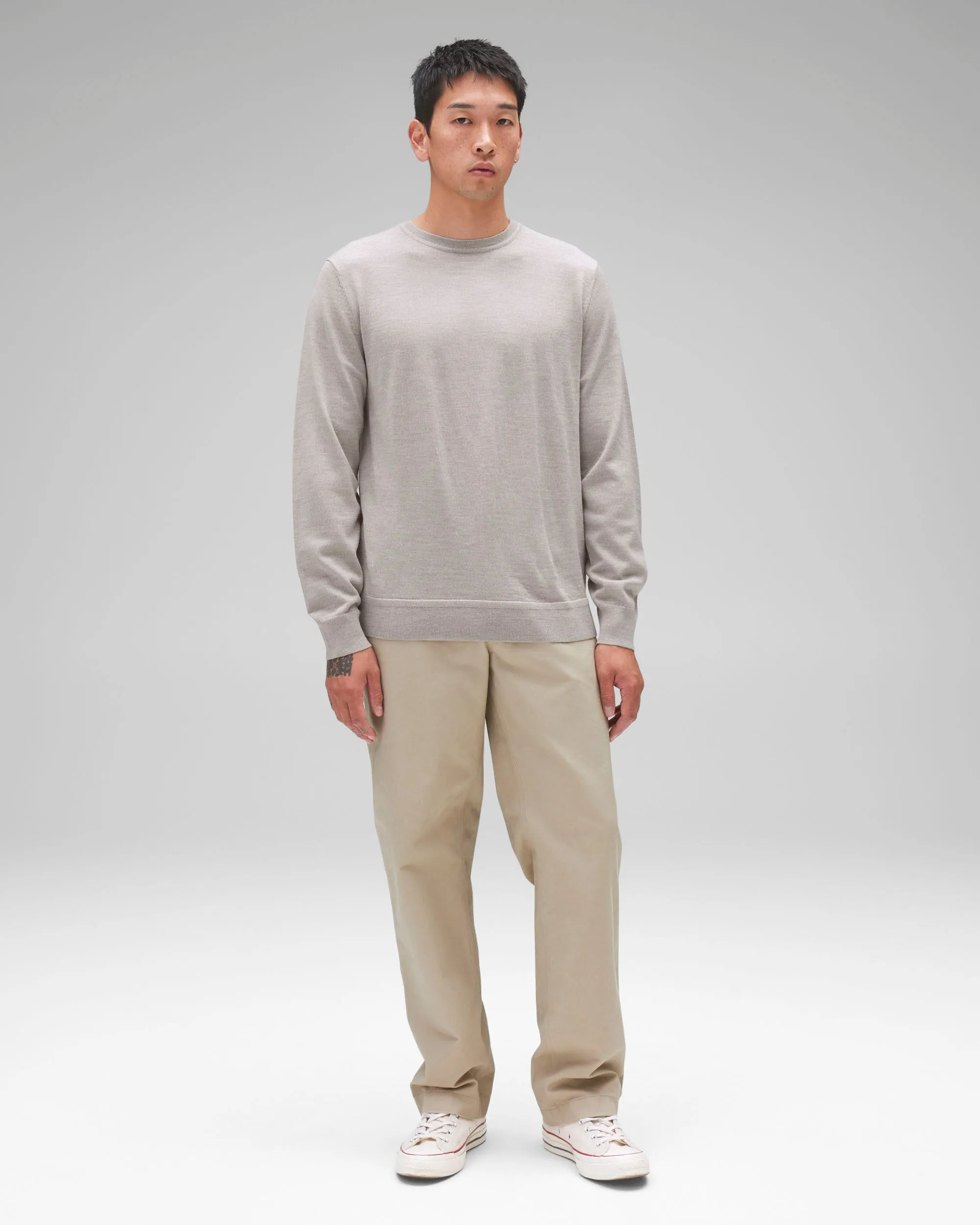 Lightweight Merino Harry Crewneck sold by Reigning Champ product image thumbnail 3