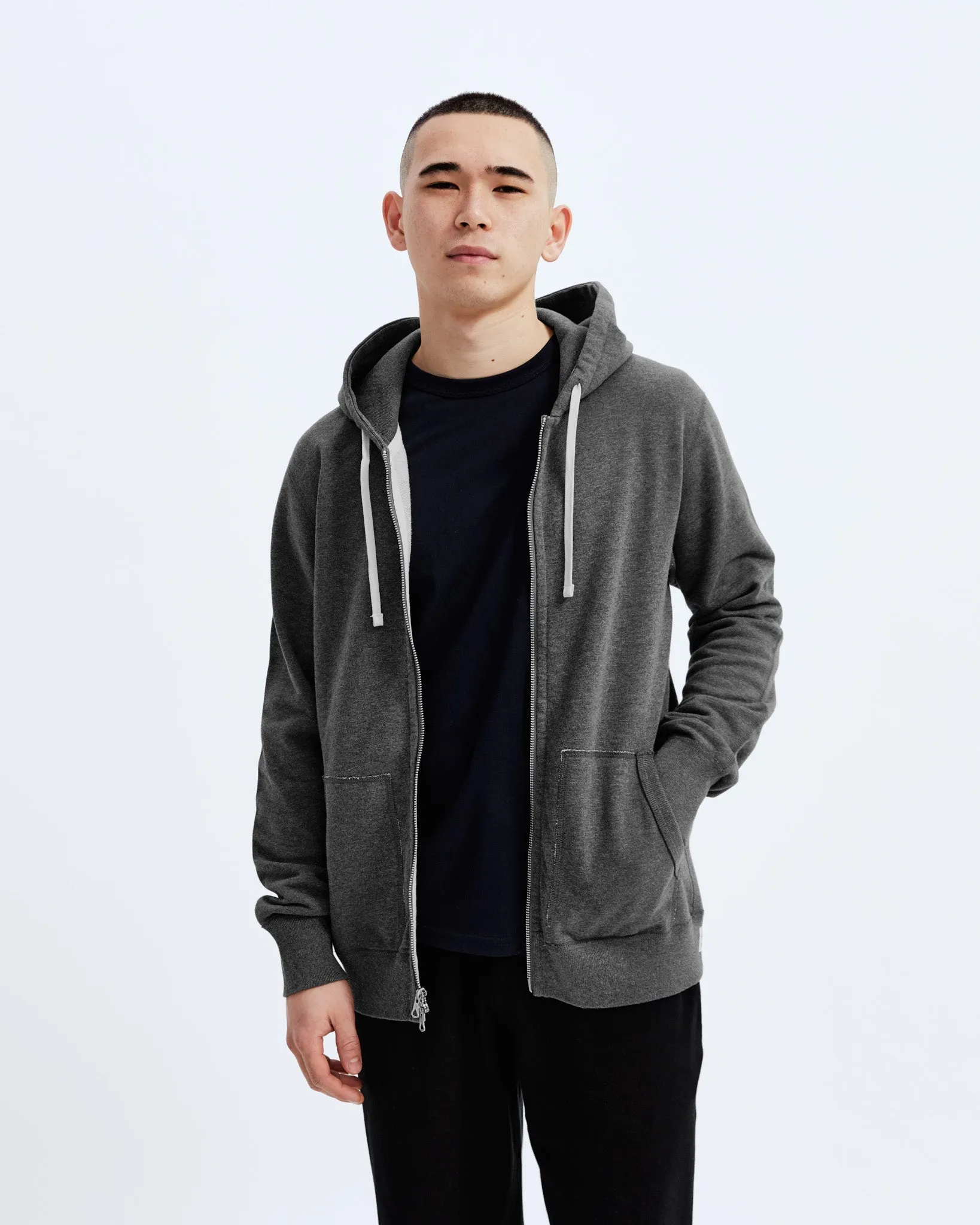 Midweight Terry Slim Zip Hoodie sold by Reigning Champ product image thumbnail 2