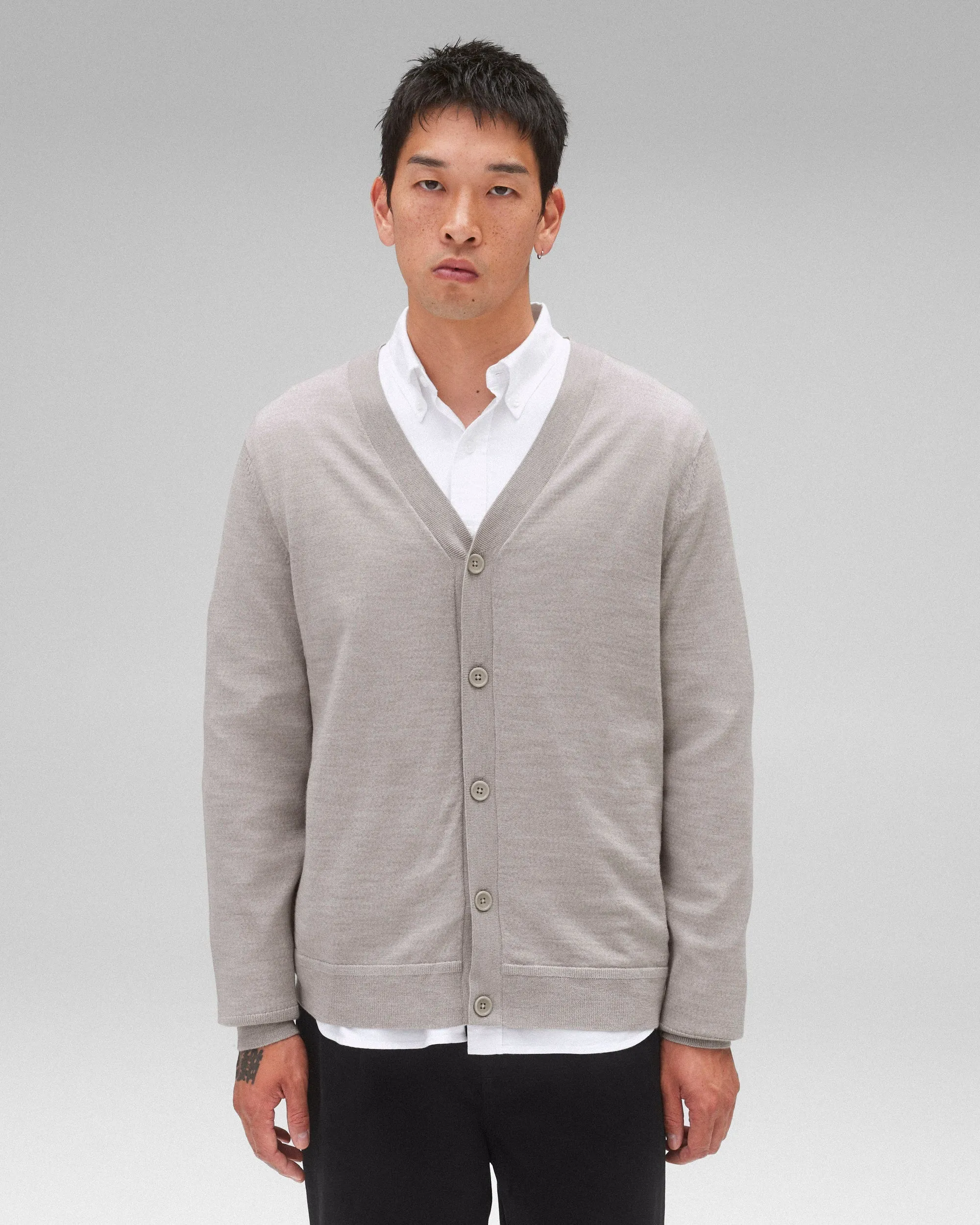 Lightweight Merino Harry Cardigan sold by Reigning Champ product image thumbnail 2