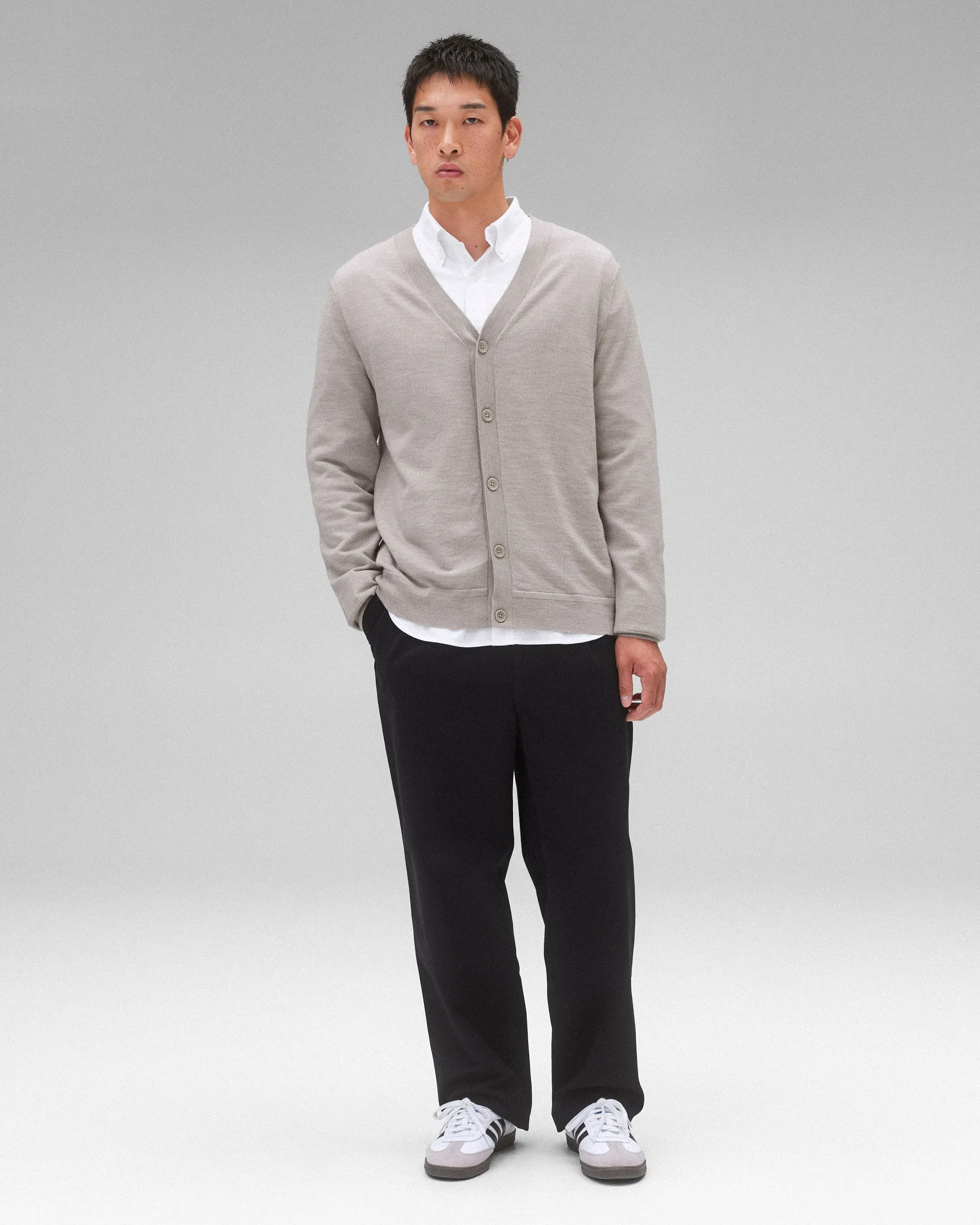 Lightweight Merino Harry Cardigan sold by Reigning Champ product image thumbnail 3
