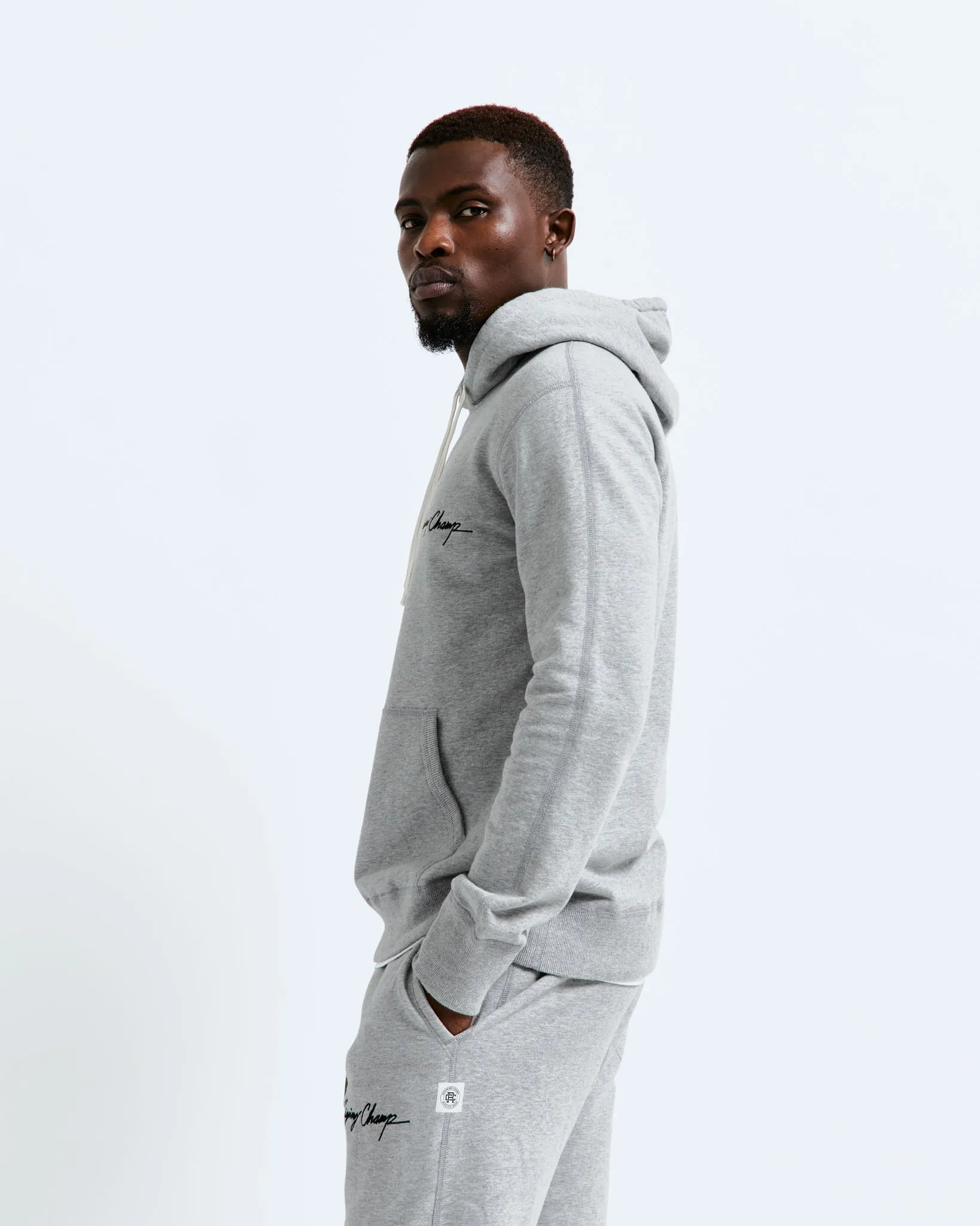 Midweight Terry Autograph Pullover Hoodie sold by Reigning Champ product image thumbnail 3