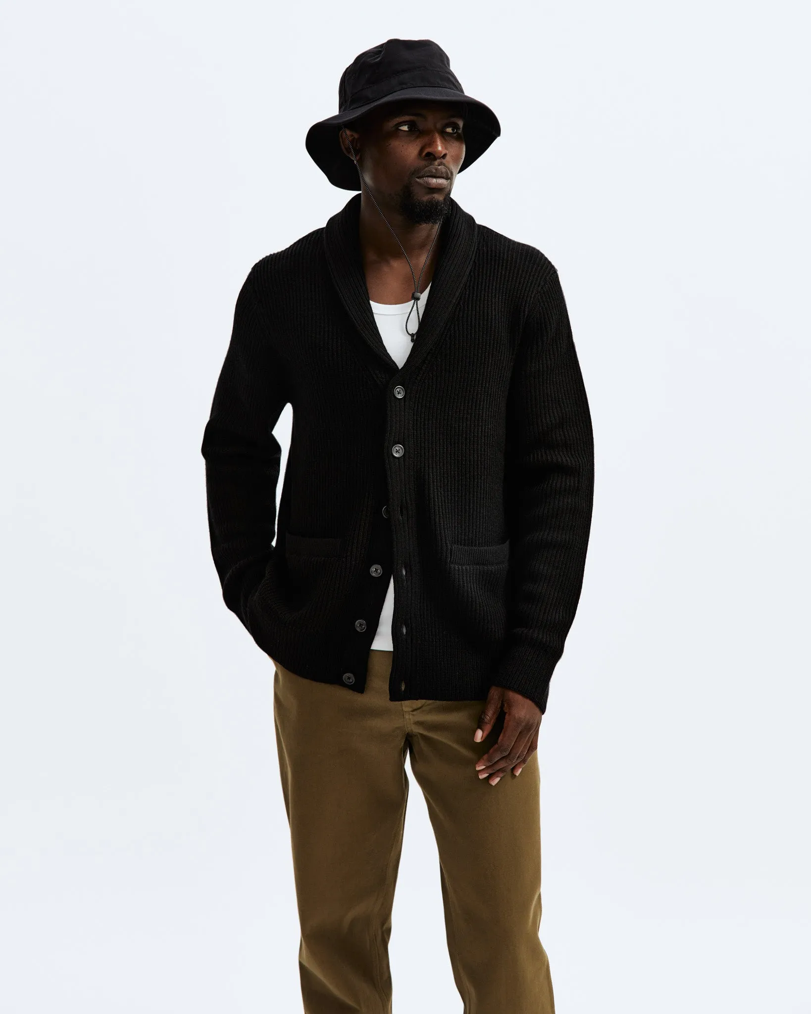 Heavyweight Merino Vinnie Cardigan sold by Reigning Champ product image thumbnail 2