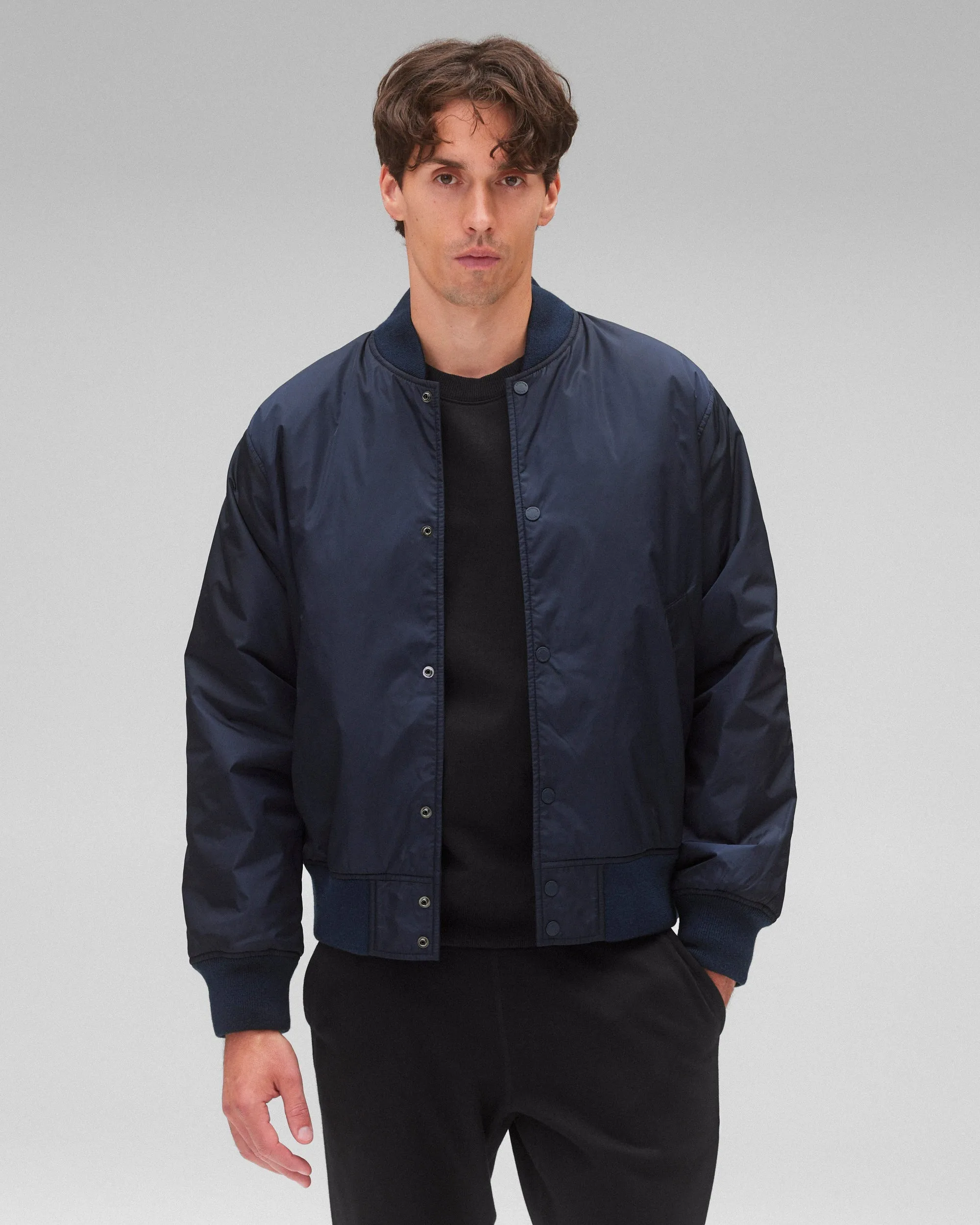 Econyl Satin Nylon Stadium Jacket sold by Reigning Champ product image thumbnail 2
