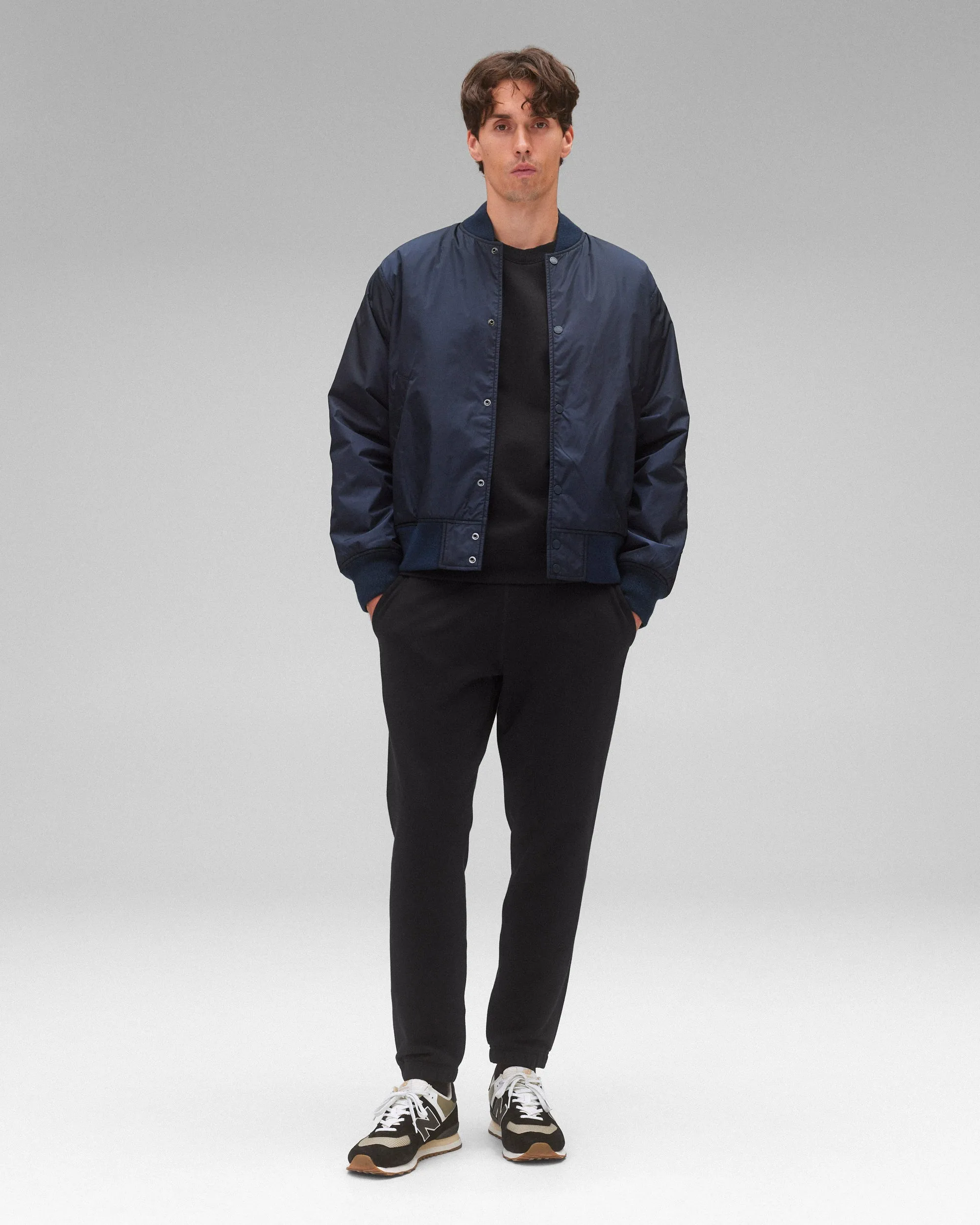 Econyl Satin Nylon Stadium Jacket sold by Reigning Champ product image thumbnail 3
