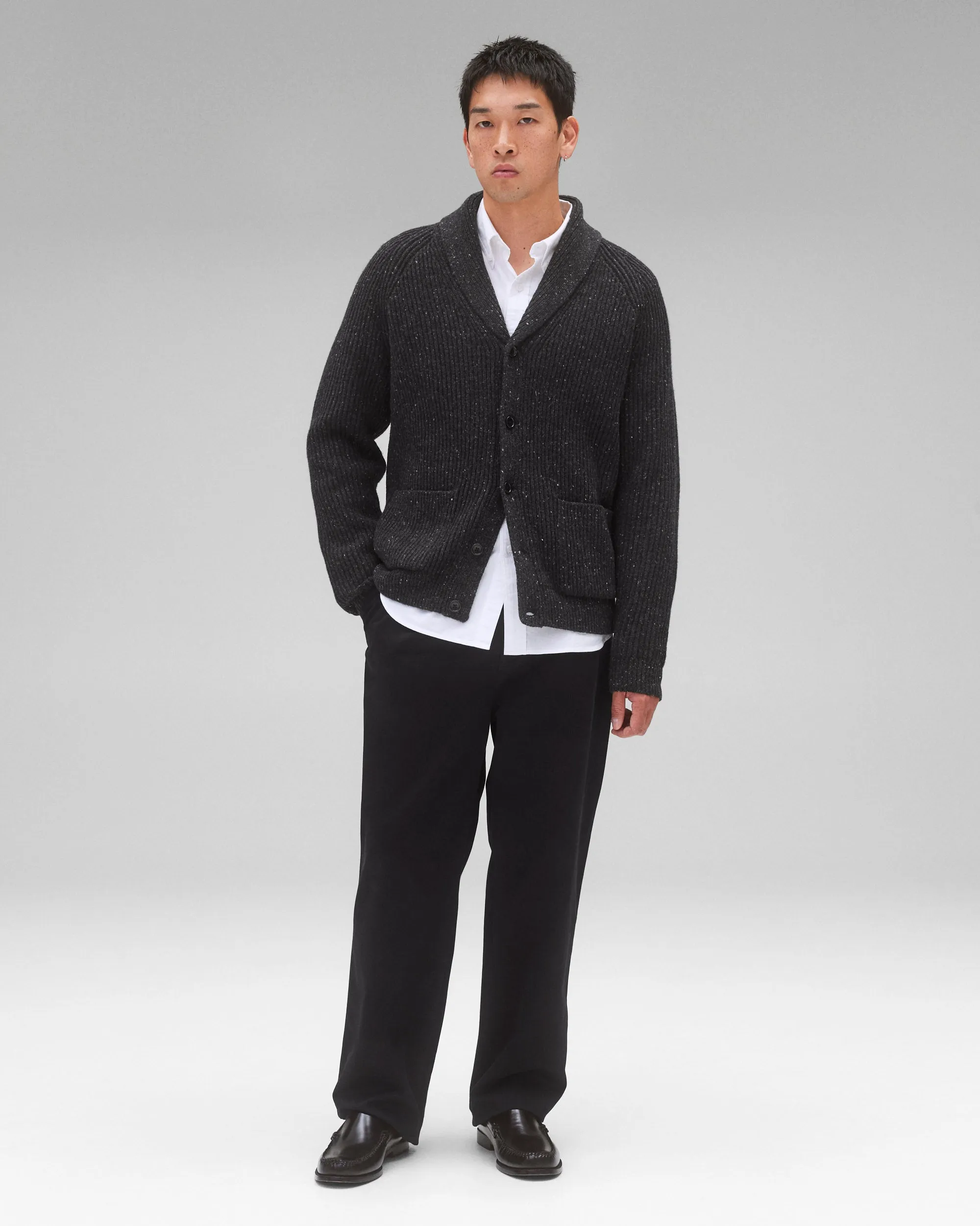 Nep Merino Kenny Shawl Cardigan sold by Reigning Champ product image thumbnail 3