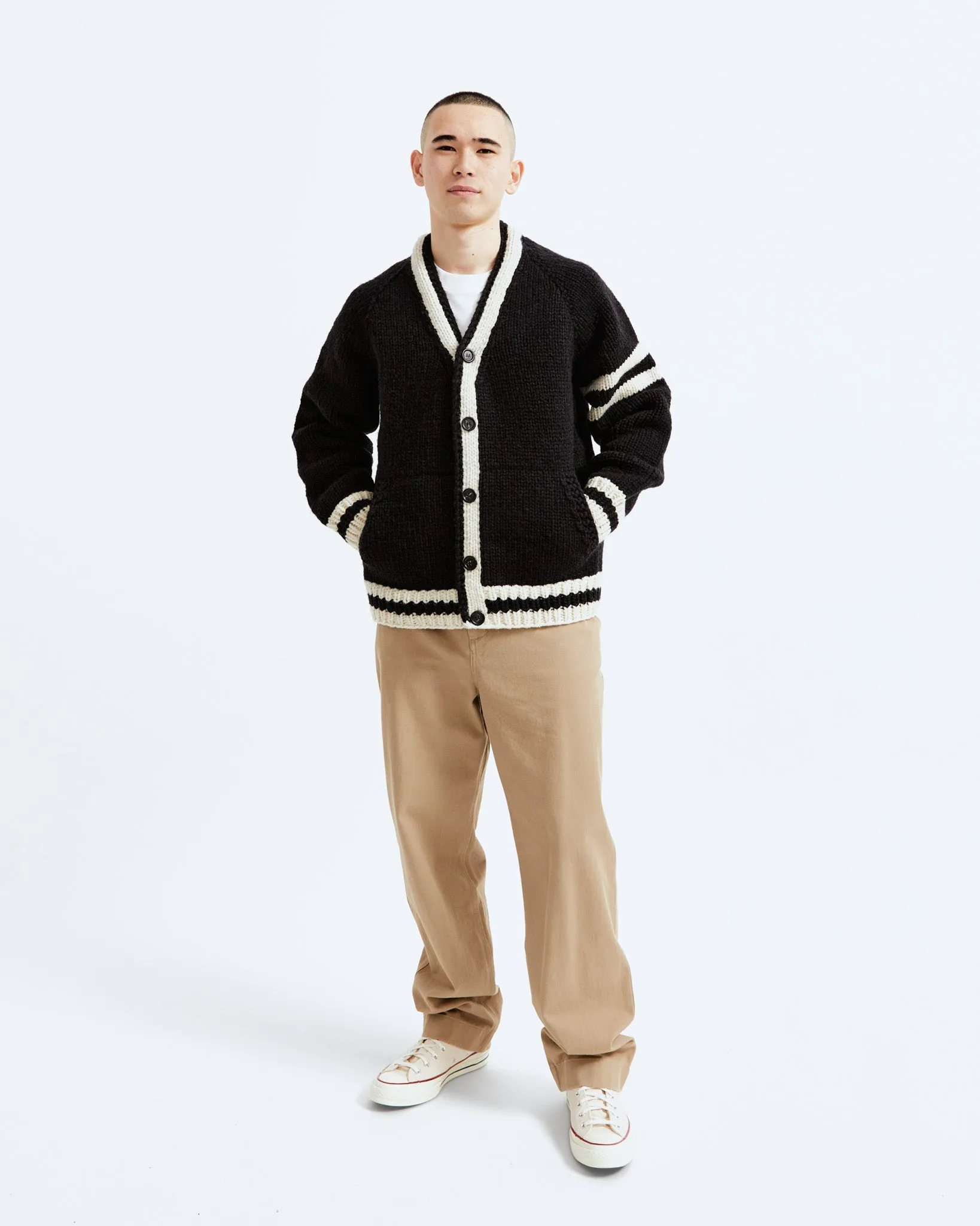 Handknit Collegiate Sweater sold by Reigning Champ product image thumbnail 5