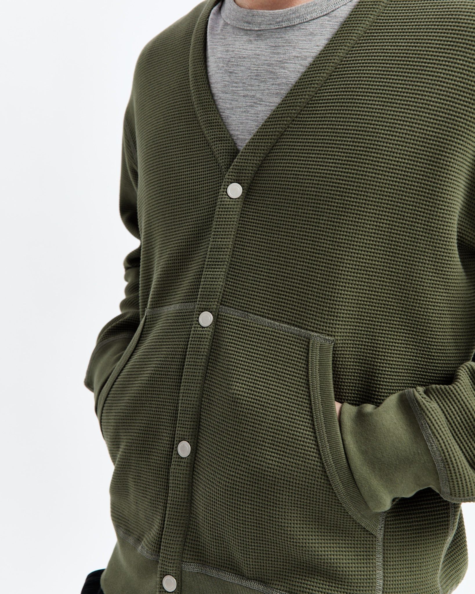 Flatback Thermal Cardigan sold by Reigning Champ product image thumbnail 5