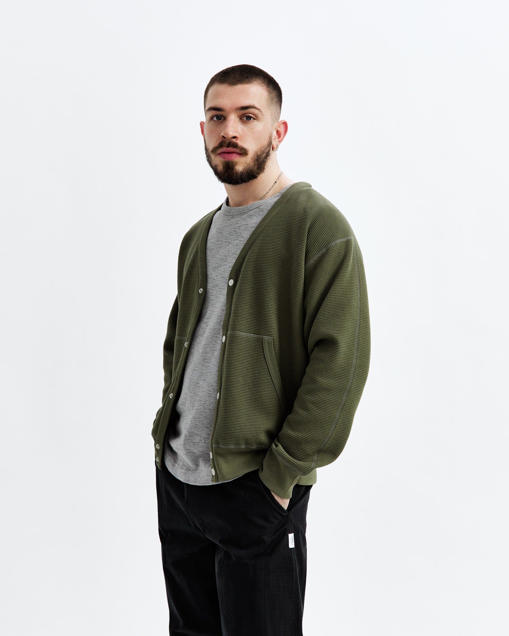 Flatback Thermal Cardigan sold by Reigning Champ product image thumbnail 2