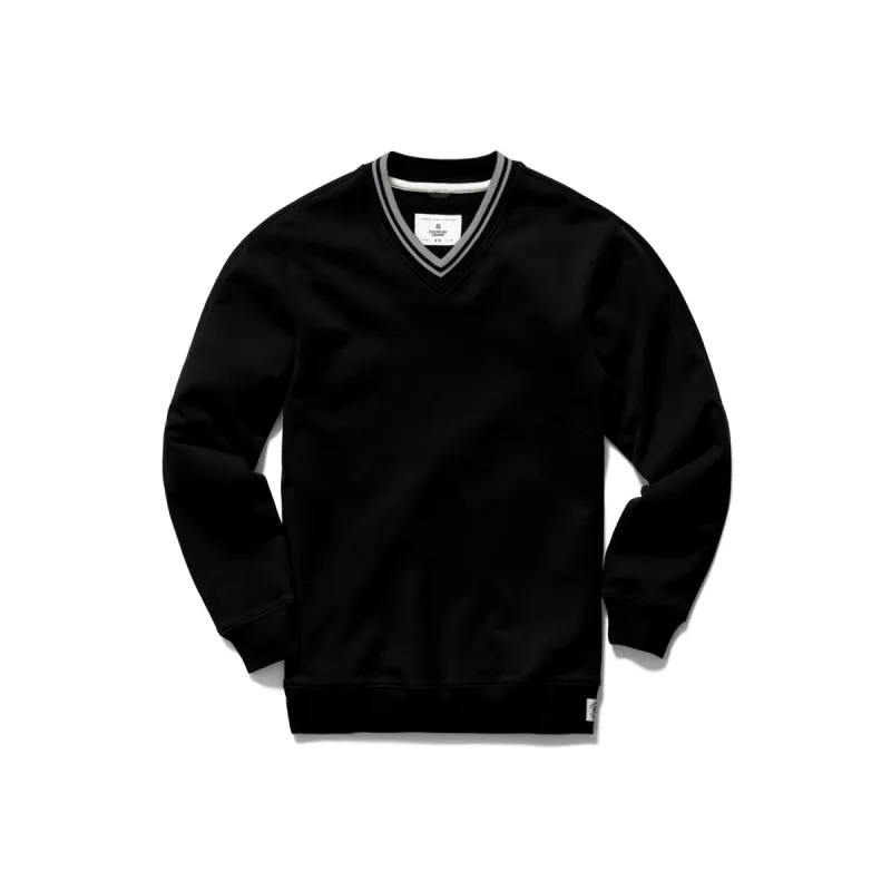 Midweight Terry Stripe Rib V-Neck sold by Reigning Champ