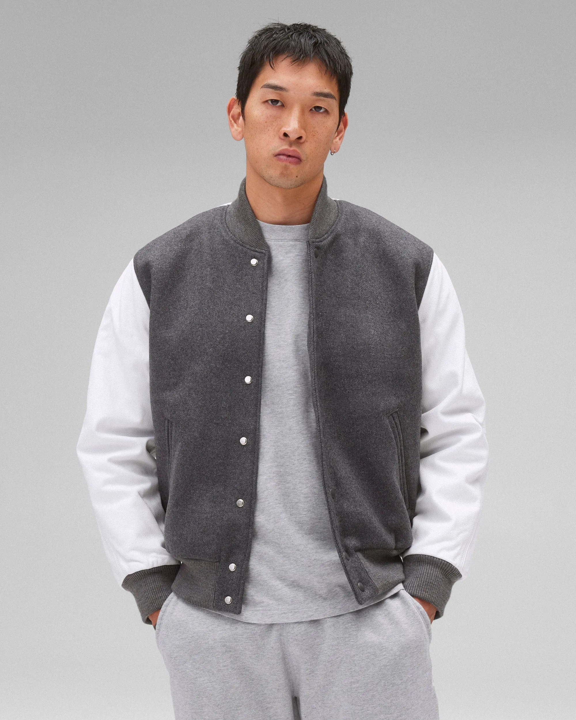 Melton Wool Varsity Jacket sold by Reigning Champ product image thumbnail 2