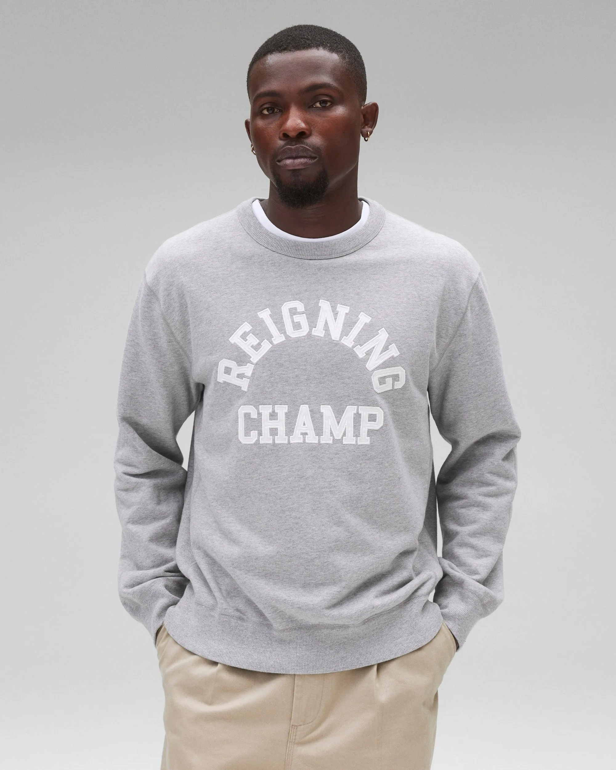 Midweight Terry Arch Logo Standard Crewneck sold by Reigning Champ product image thumbnail 2