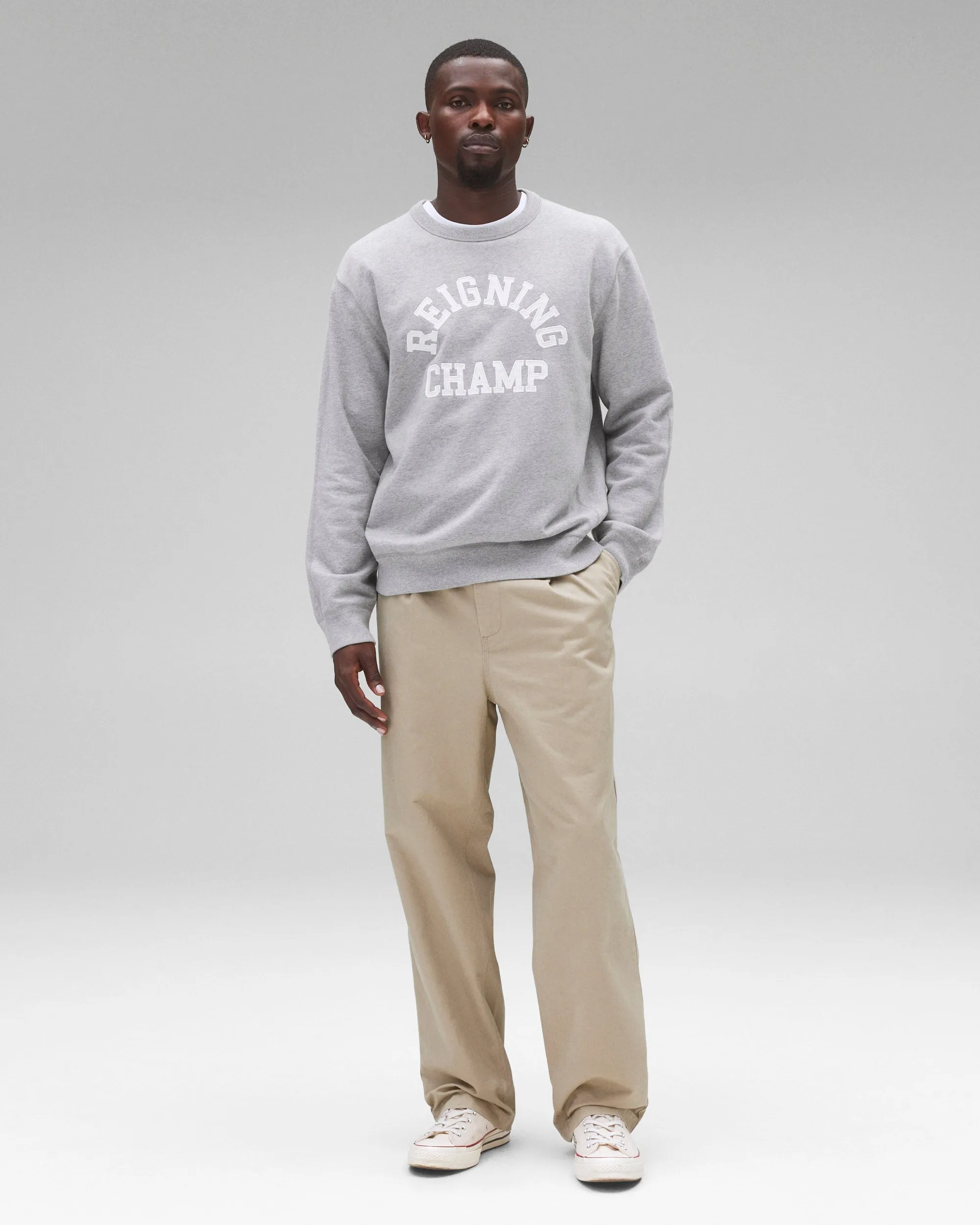 Midweight Terry Arch Logo Standard Crewneck sold by Reigning Champ product image thumbnail 3