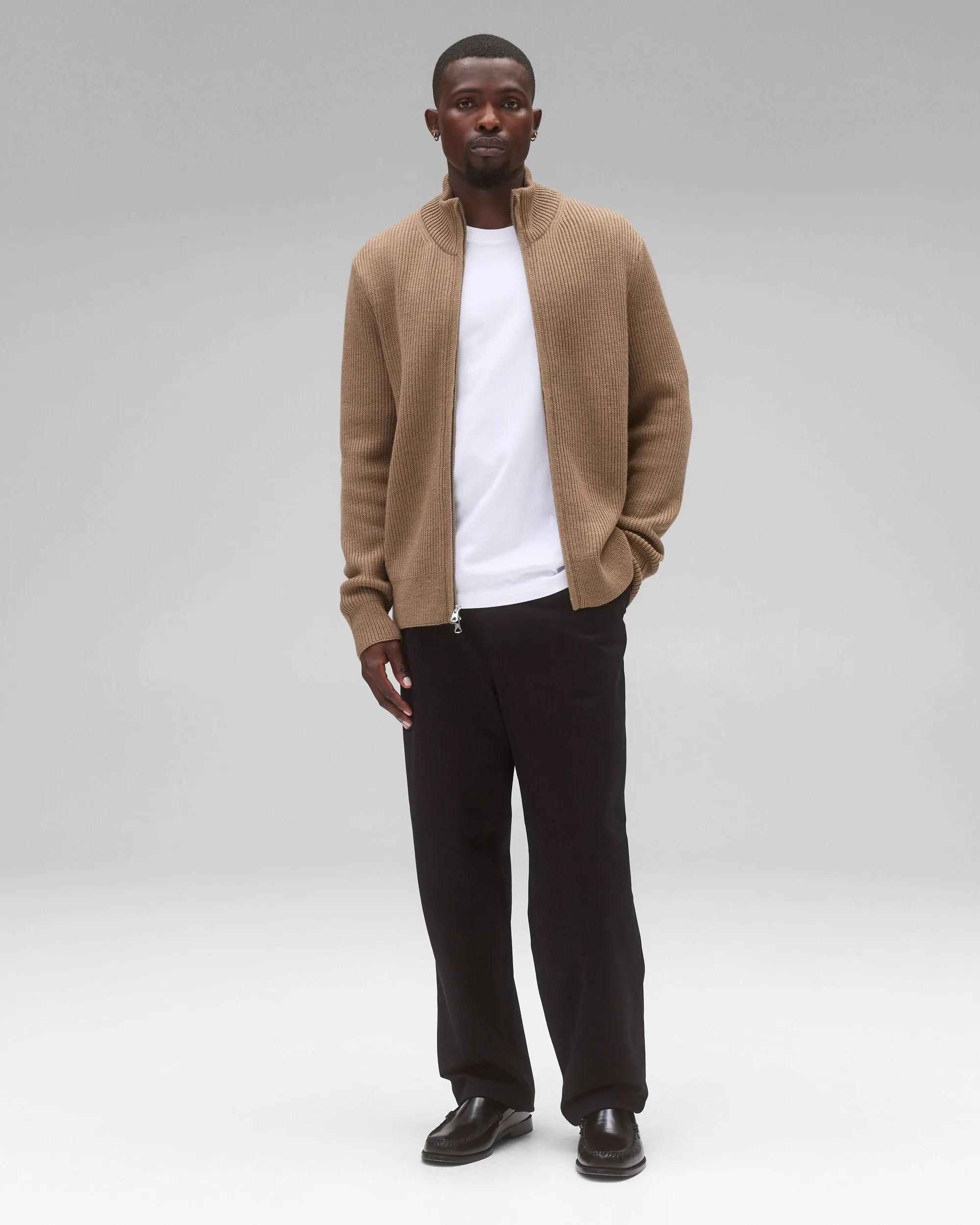 Merino Rib Vinnie Track Jacket sold by Reigning Champ product image thumbnail 3