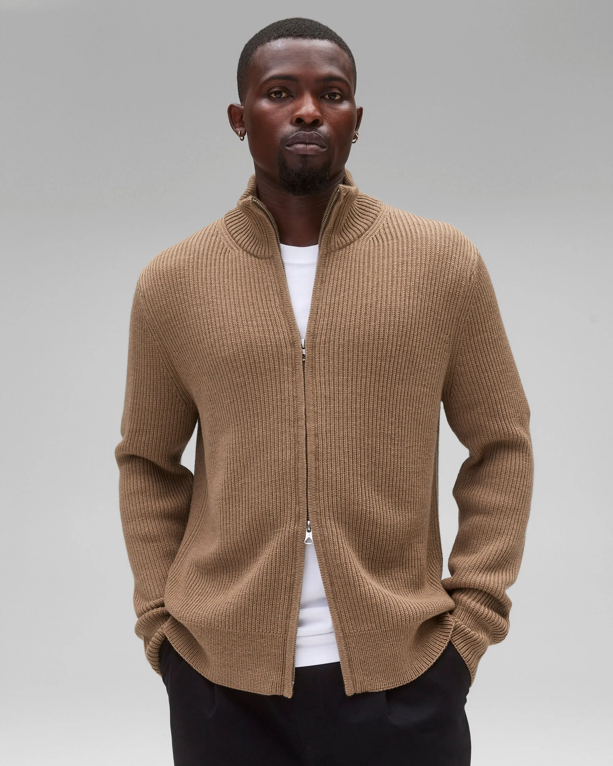 Merino Rib Vinnie Track Jacket sold by Reigning Champ product image thumbnail 2