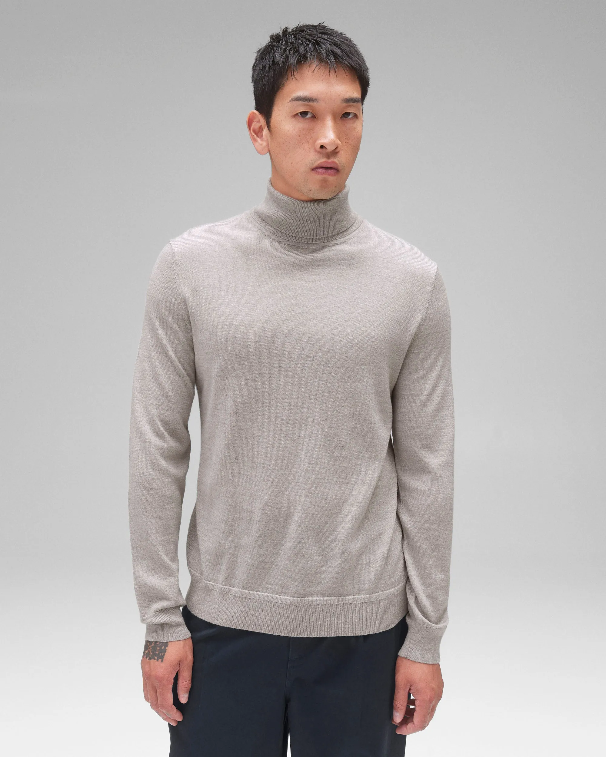 Lightweight Merino Harry Roll Neck sold by Reigning Champ product image thumbnail 2