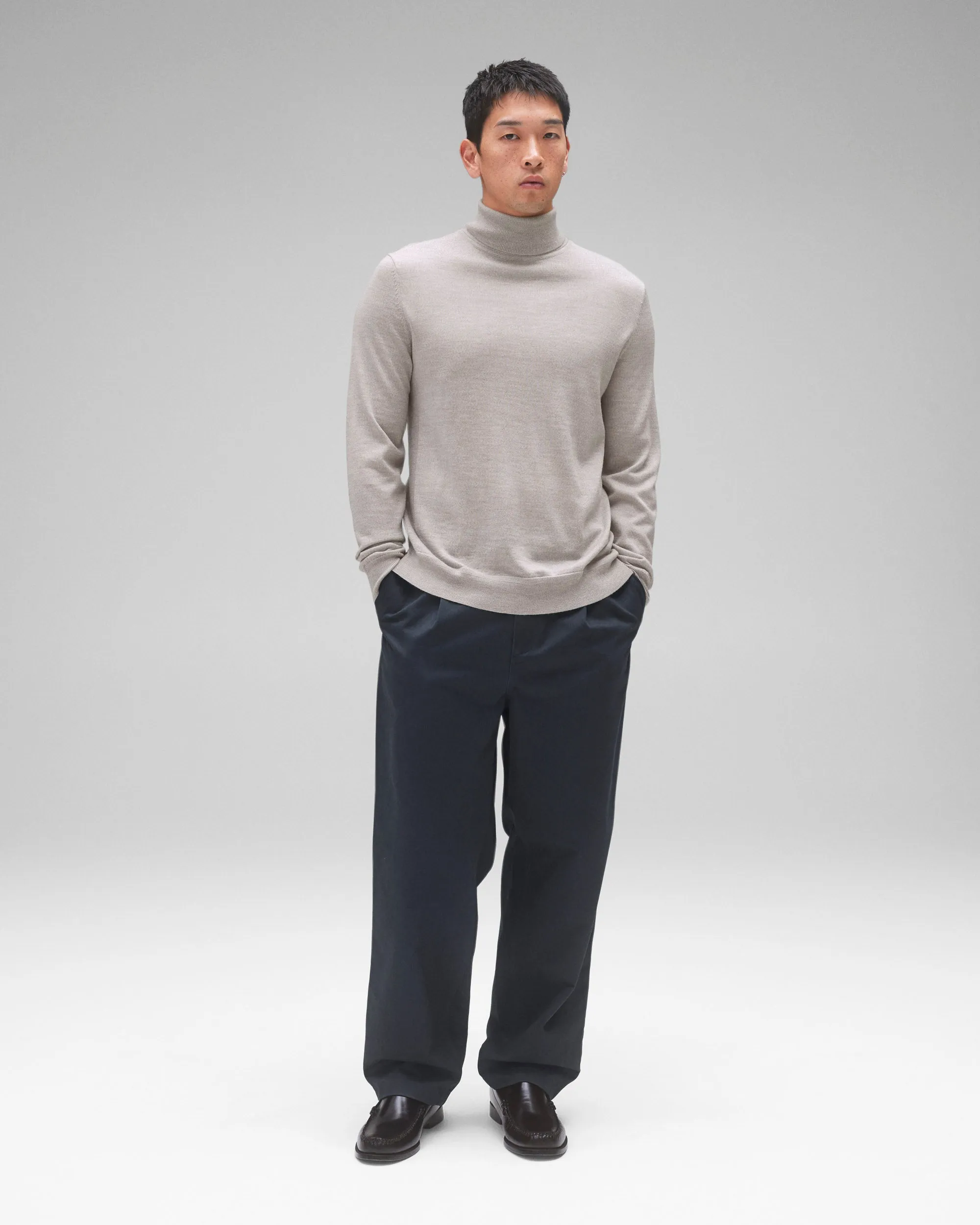 Lightweight Merino Harry Roll Neck sold by Reigning Champ product image thumbnail 3